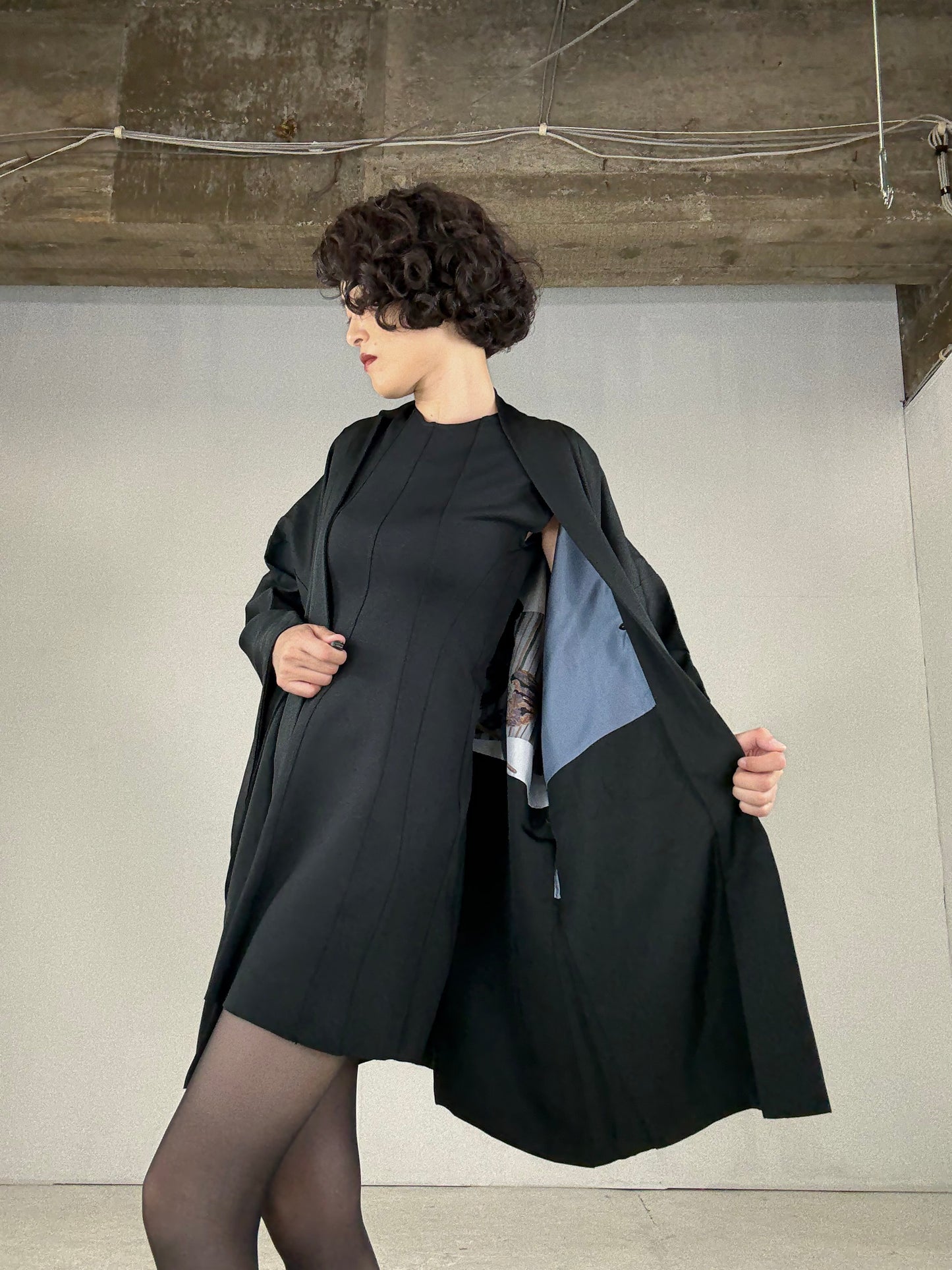 VINTAGE KUROMONTSUKI HAORI "kotobuki"