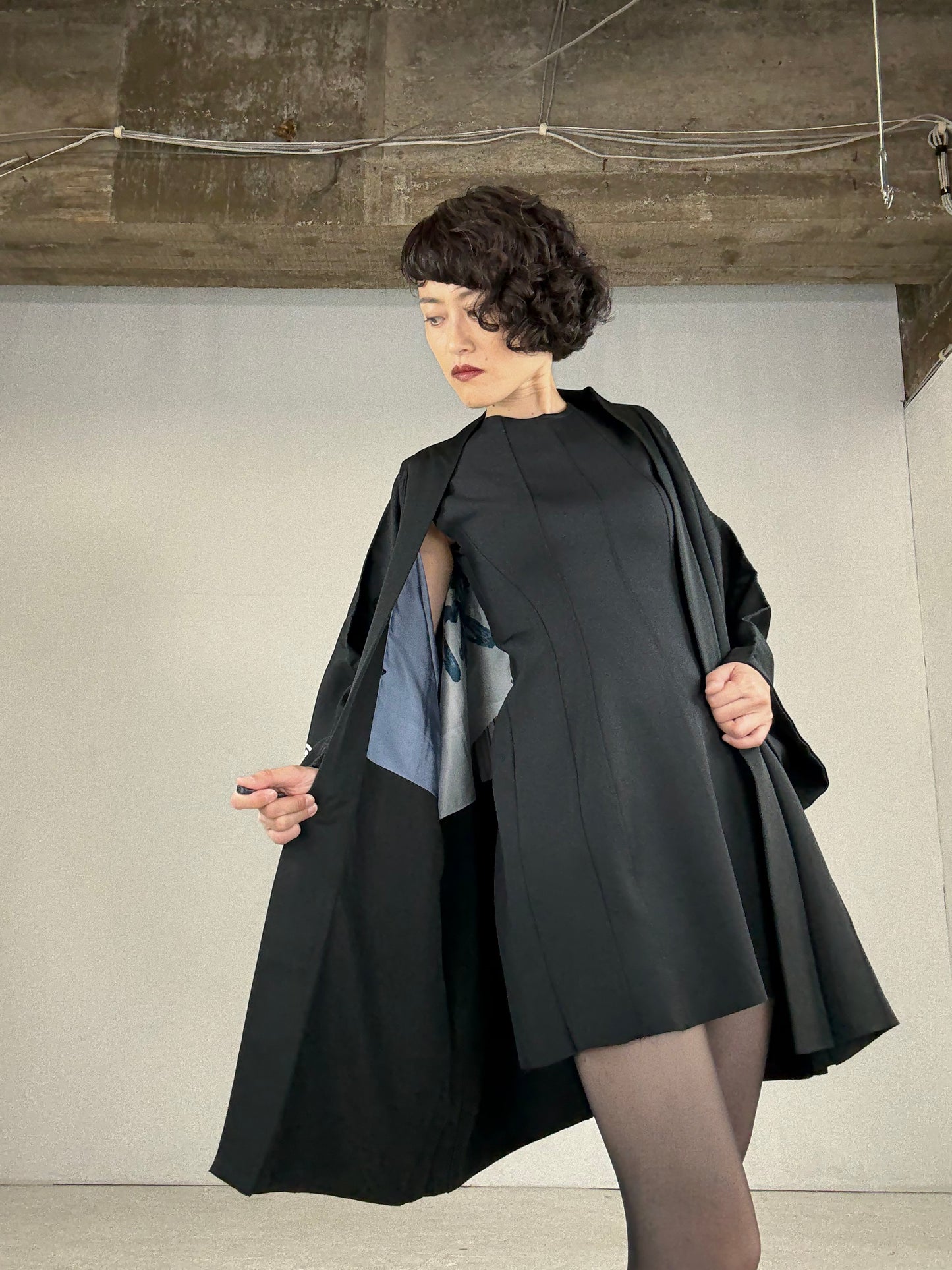 VINTAGE KUROMONTSUKI HAORI "kotobuki"