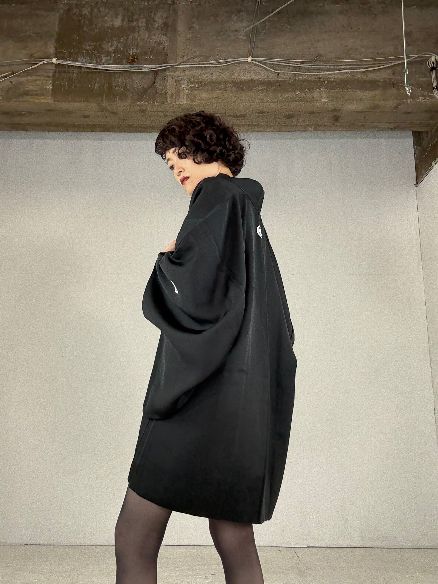 VINTAGE KUROMONTSUKI HAORI "kotobuki"