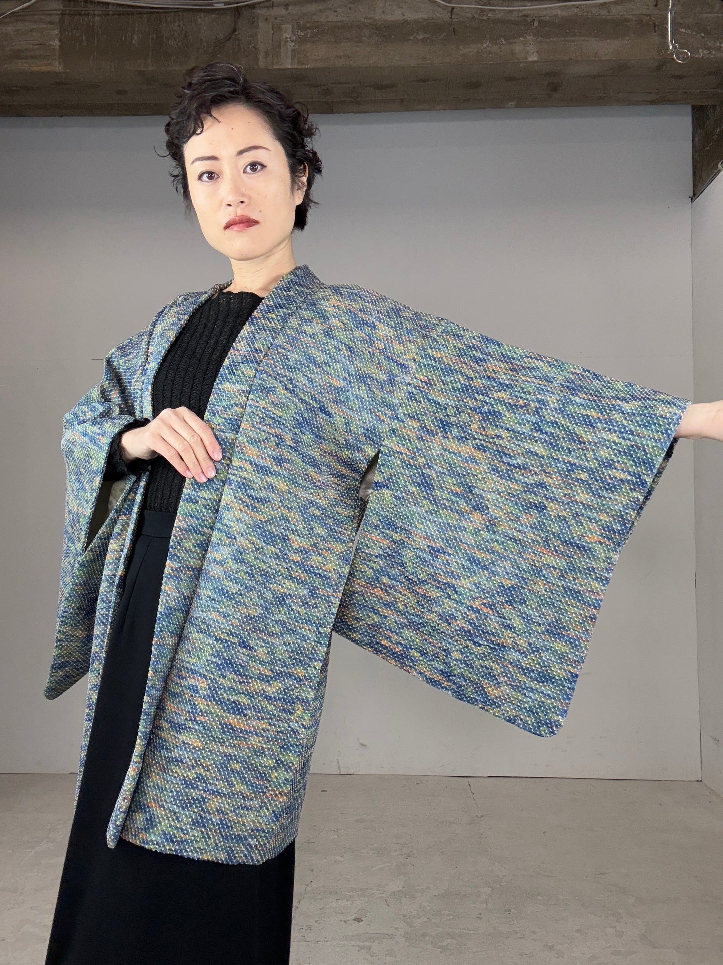 VINTAGE SHIBORI HAORI "blend pattern"