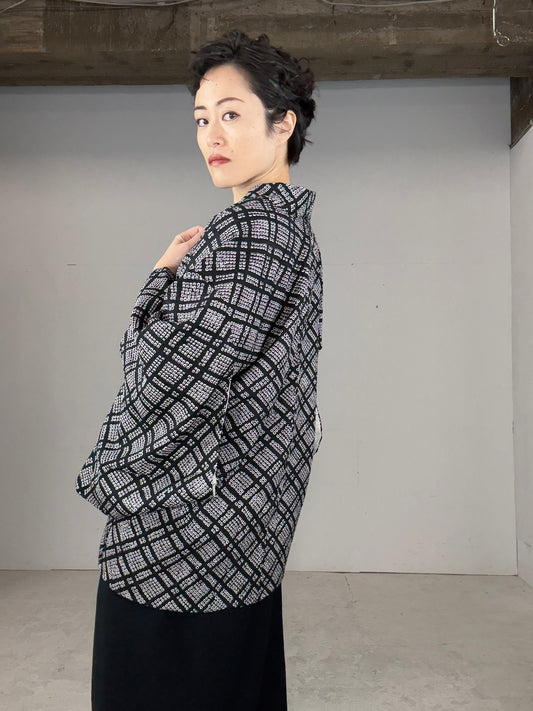 VINTAGE SHIBORI HAORI "black, koushi"