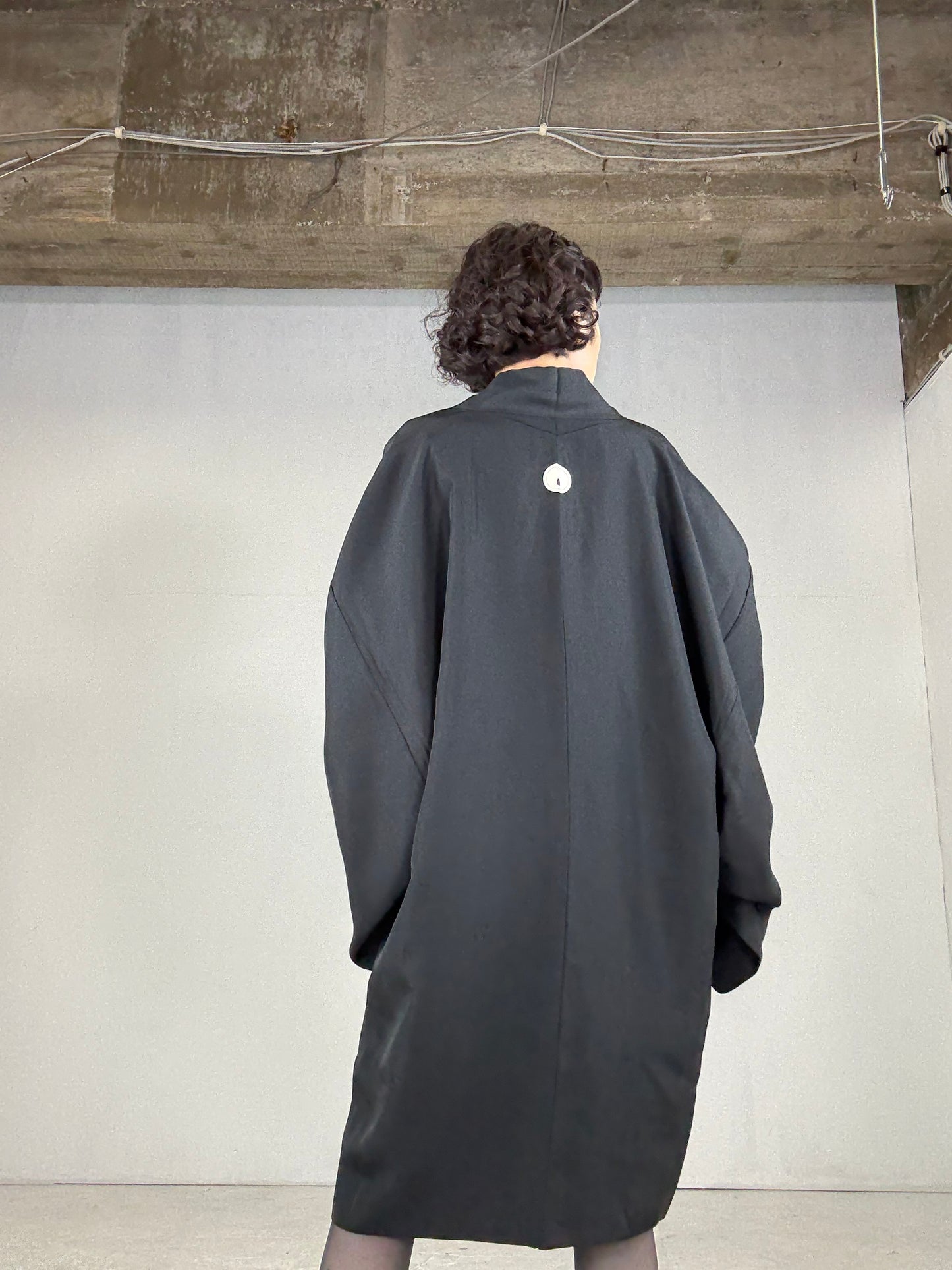 VINTAGE KUROMONTSUKI HAORI "matsu, noumen" *damage