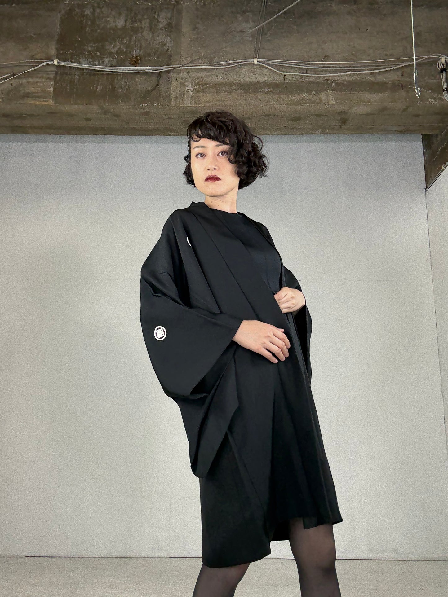 VINTAGE KUROMONTSUKI HAORI "sougara yoroi"