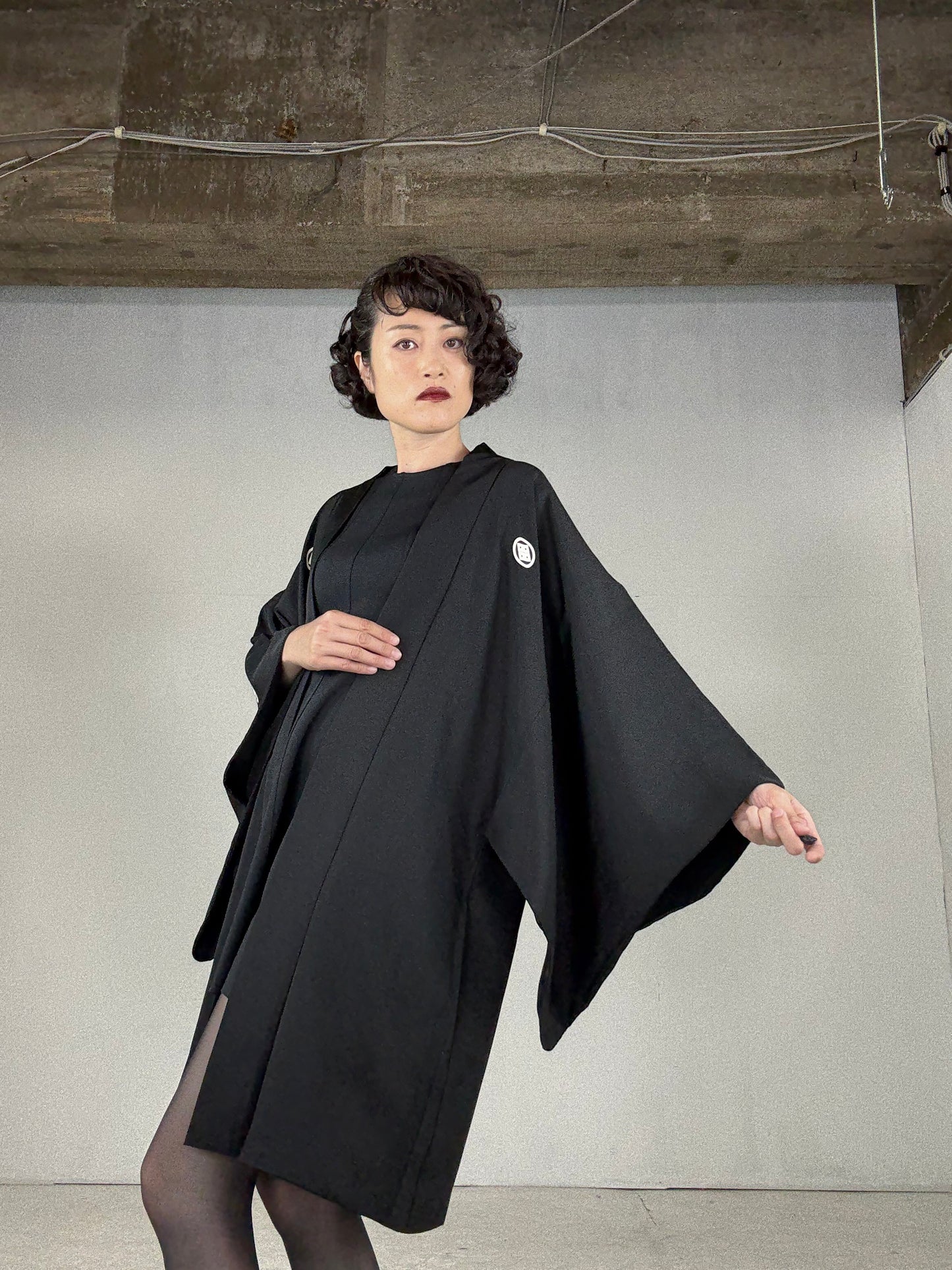 VINTAGE KUROMONTSUKI HAORI "sougara yoroi"