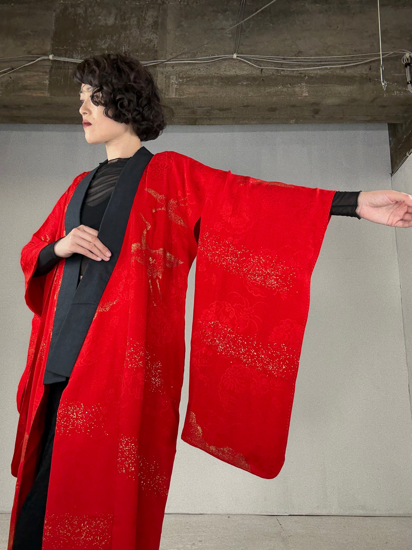 VINTAGE REPAIR NAGAJYUBAN  "RED, ERI, turu, gold"