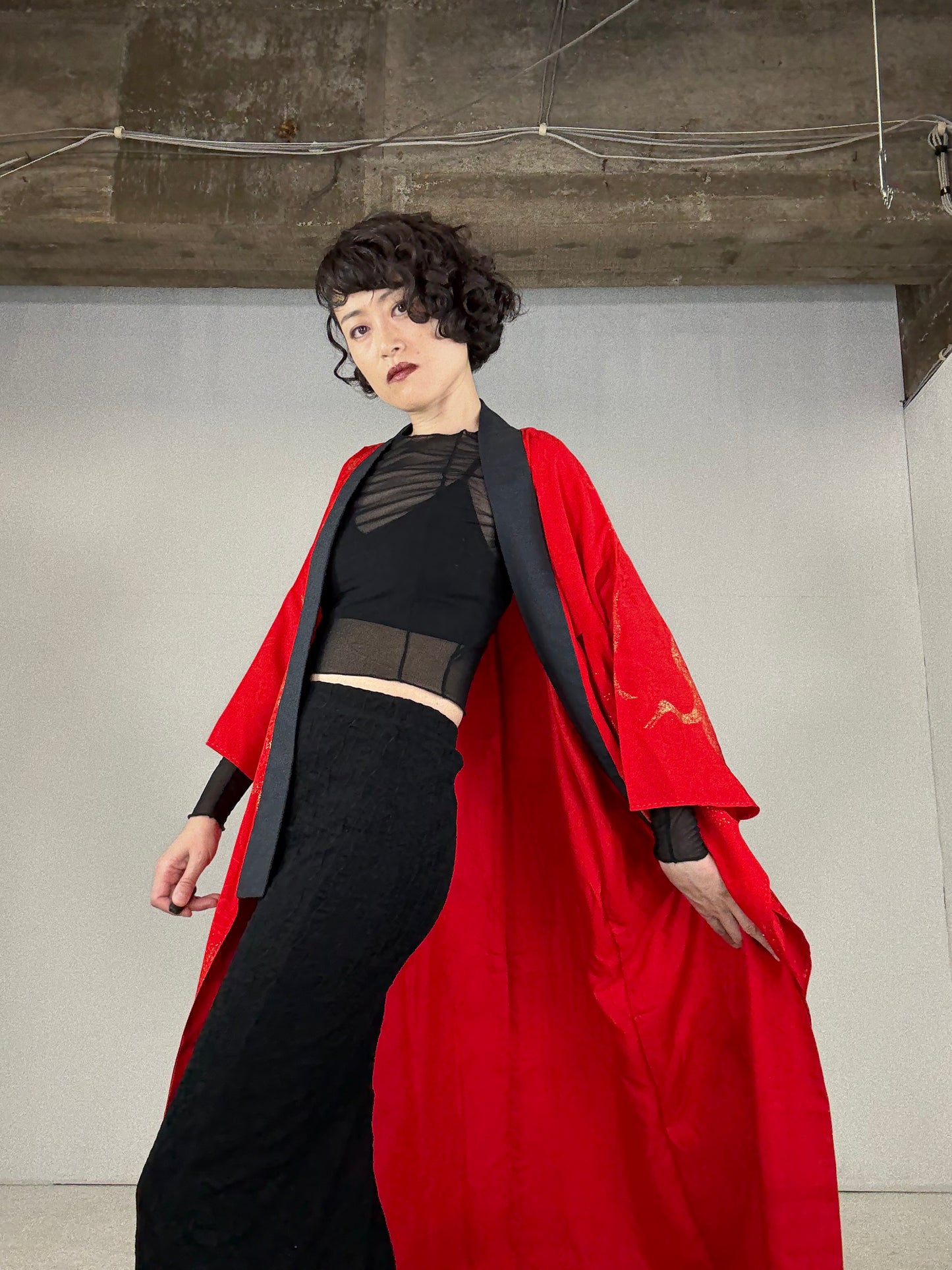 VINTAGE REPAIR NAGAJYUBAN  "RED, ERI, turu, gold"