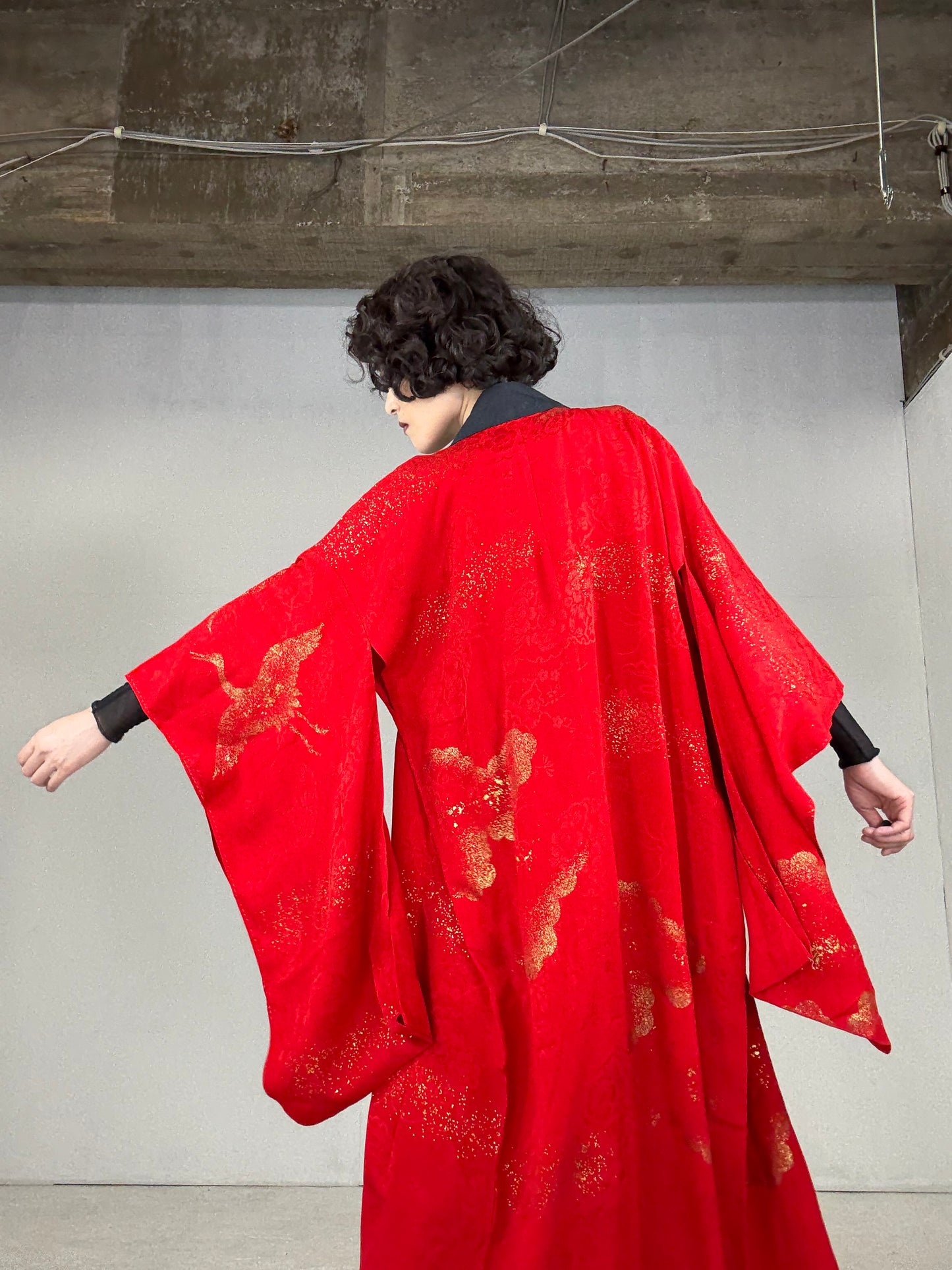 VINTAGE REPAIR NAGAJYUBAN  "RED, ERI, turu, gold"