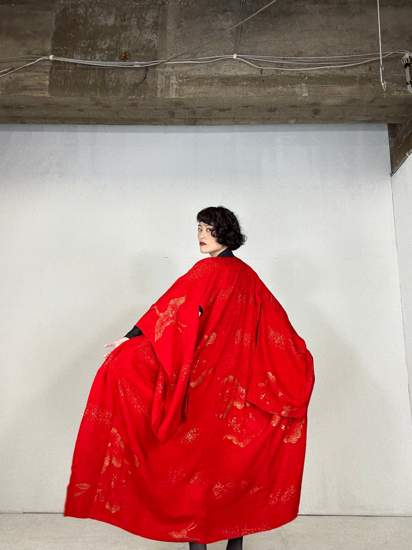 VINTAGE REPAIR NAGAJYUBAN  "RED, ERI, turu, gold"