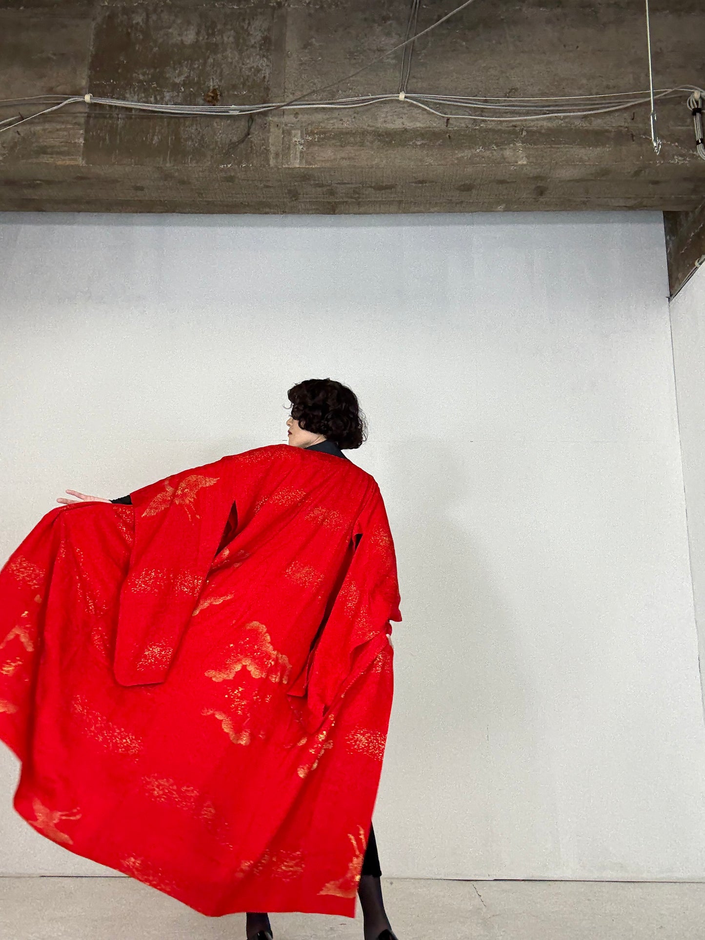 VINTAGE REPAIR NAGAJYUBAN  "RED, ERI, turu, gold"