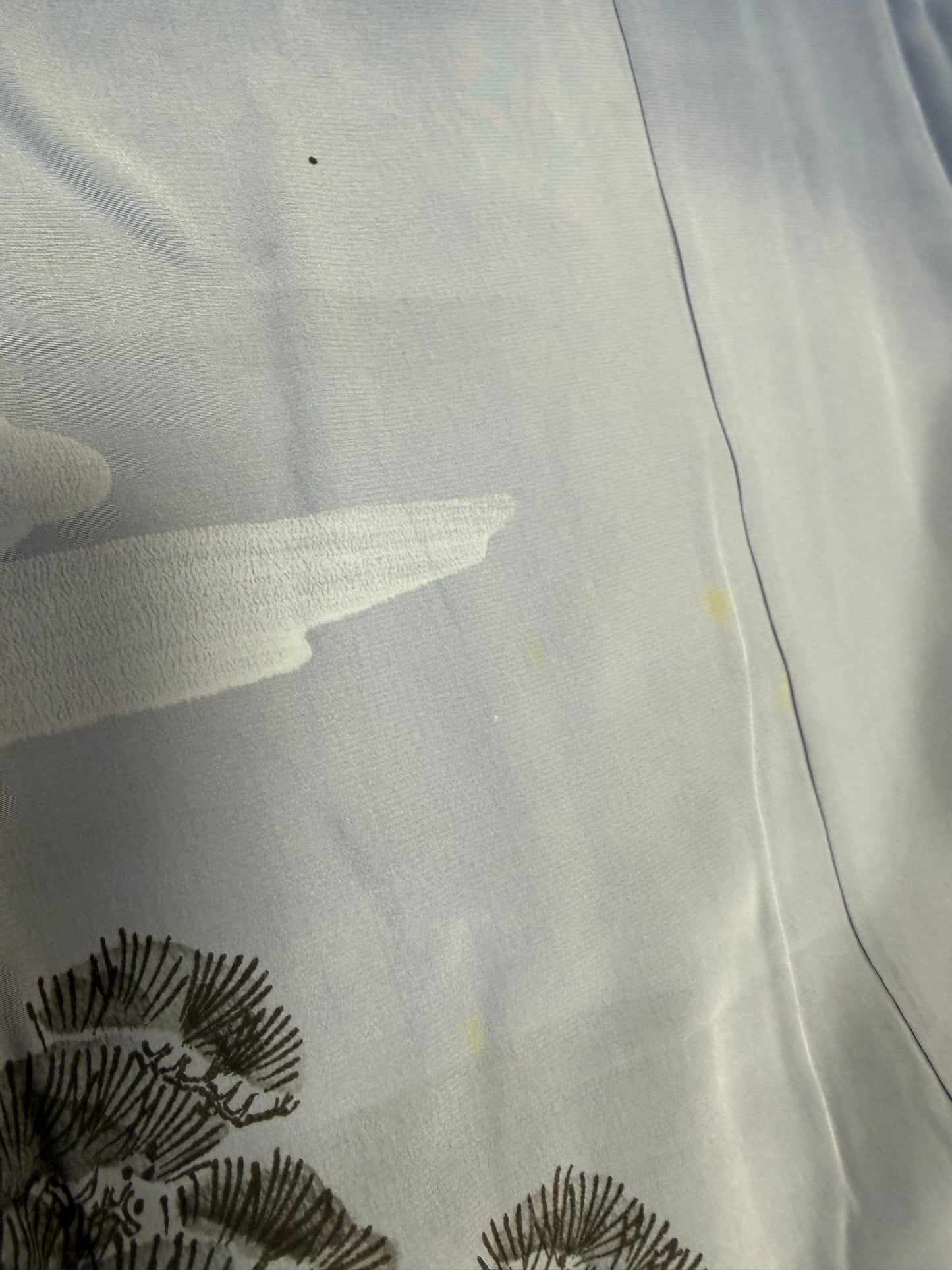 VINTAGE KUROMONTSUKI HAORI "matsu, noumen, KUR102" *high-damage