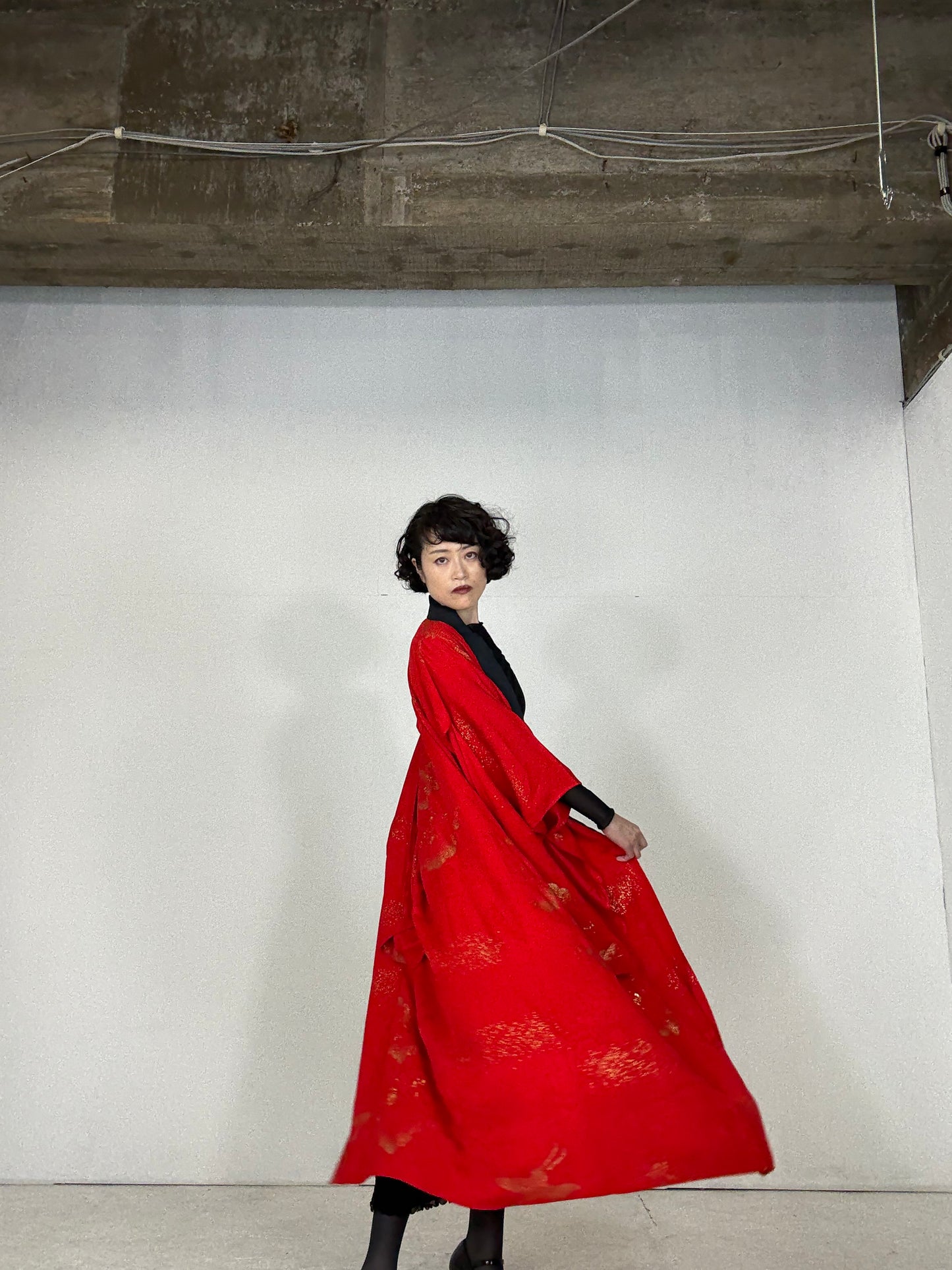 VINTAGE REPAIR NAGAJYUBAN  "RED, ERI, turu, gold"