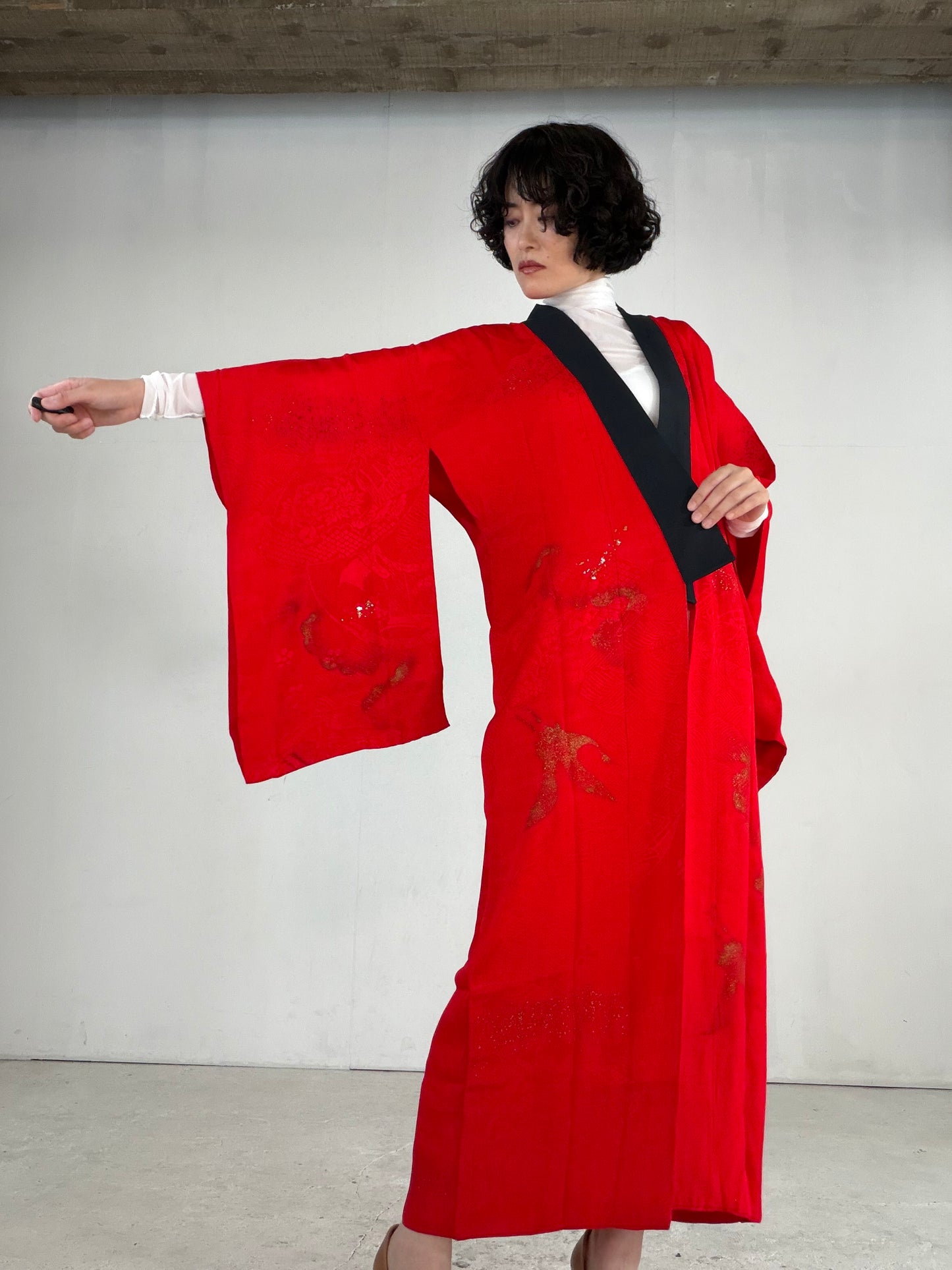 VINTAGE REPAIR NAGAJYUBAN  "RED, eri-repair, gold, JUG027"