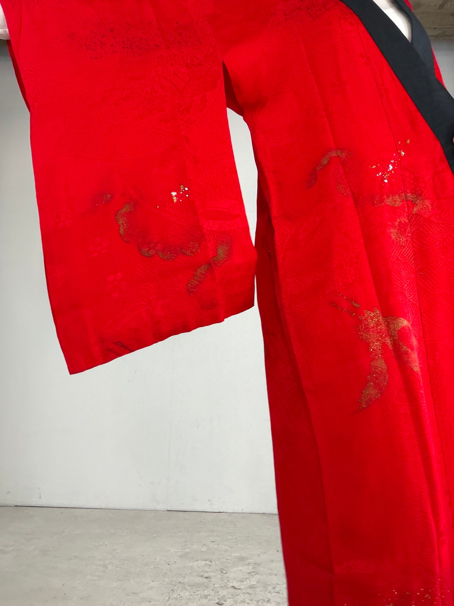 VINTAGE REPAIR NAGAJYUBAN  "RED, eri-repair, gold, JUG027"