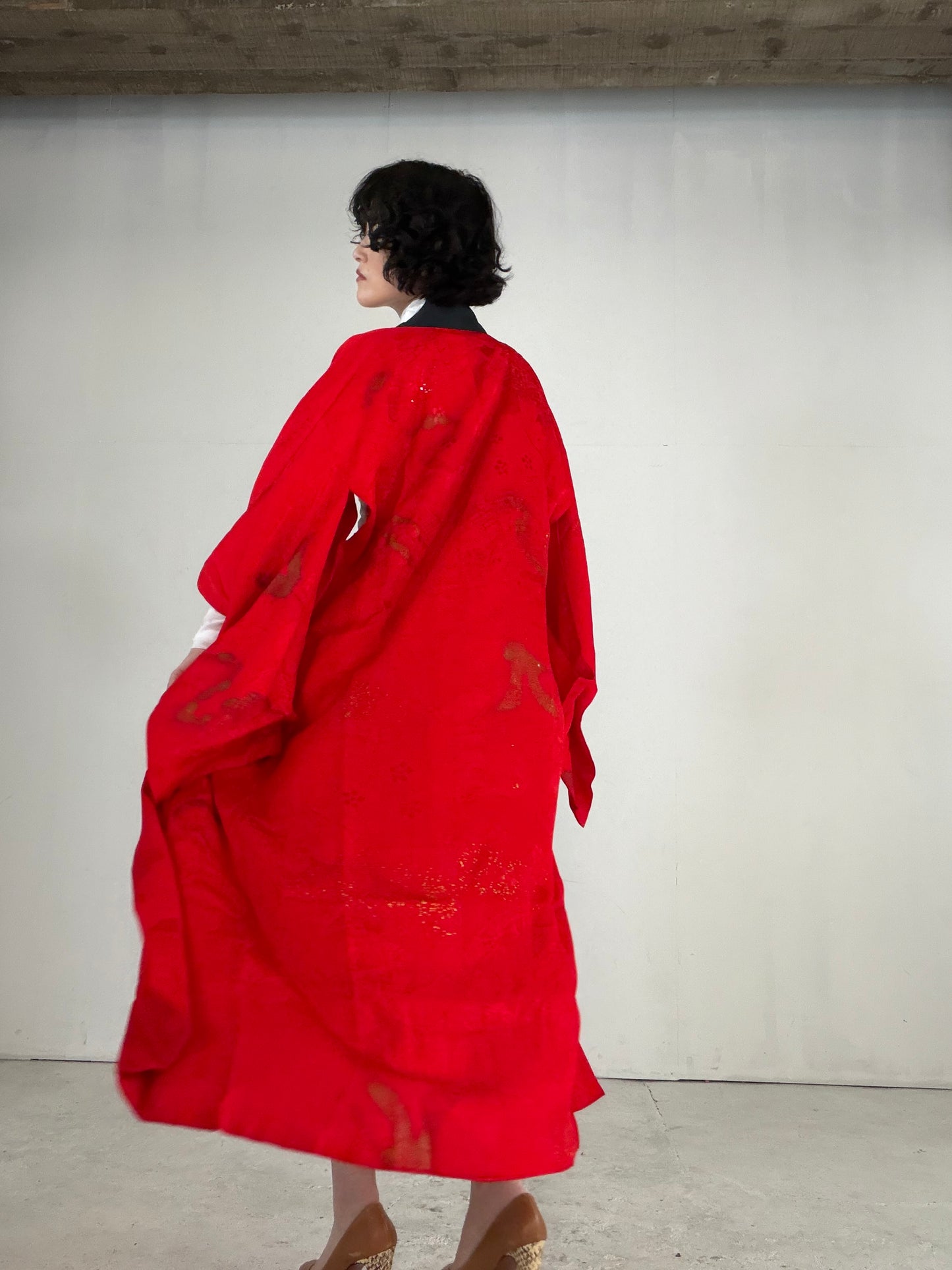 VINTAGE REPAIR NAGAJYUBAN  "RED, eri-repair, gold, JUG027"