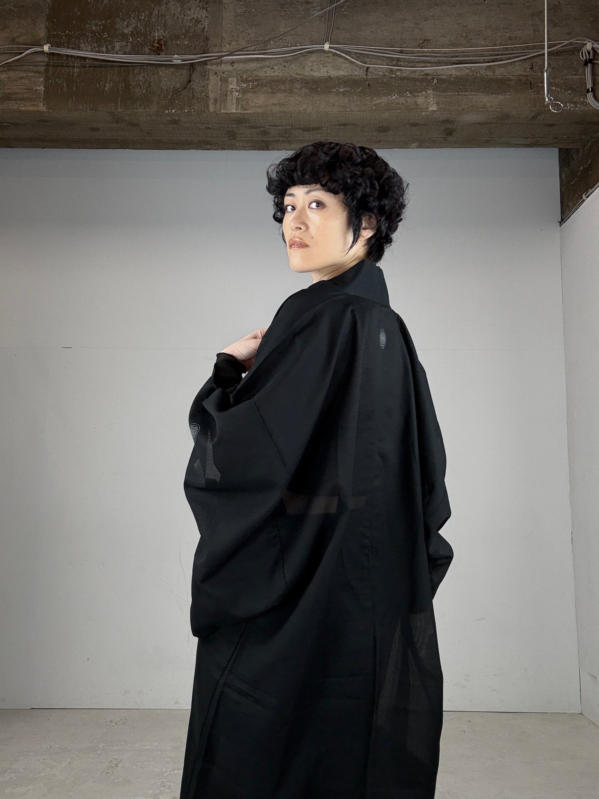 BLACK HAORI SHEER