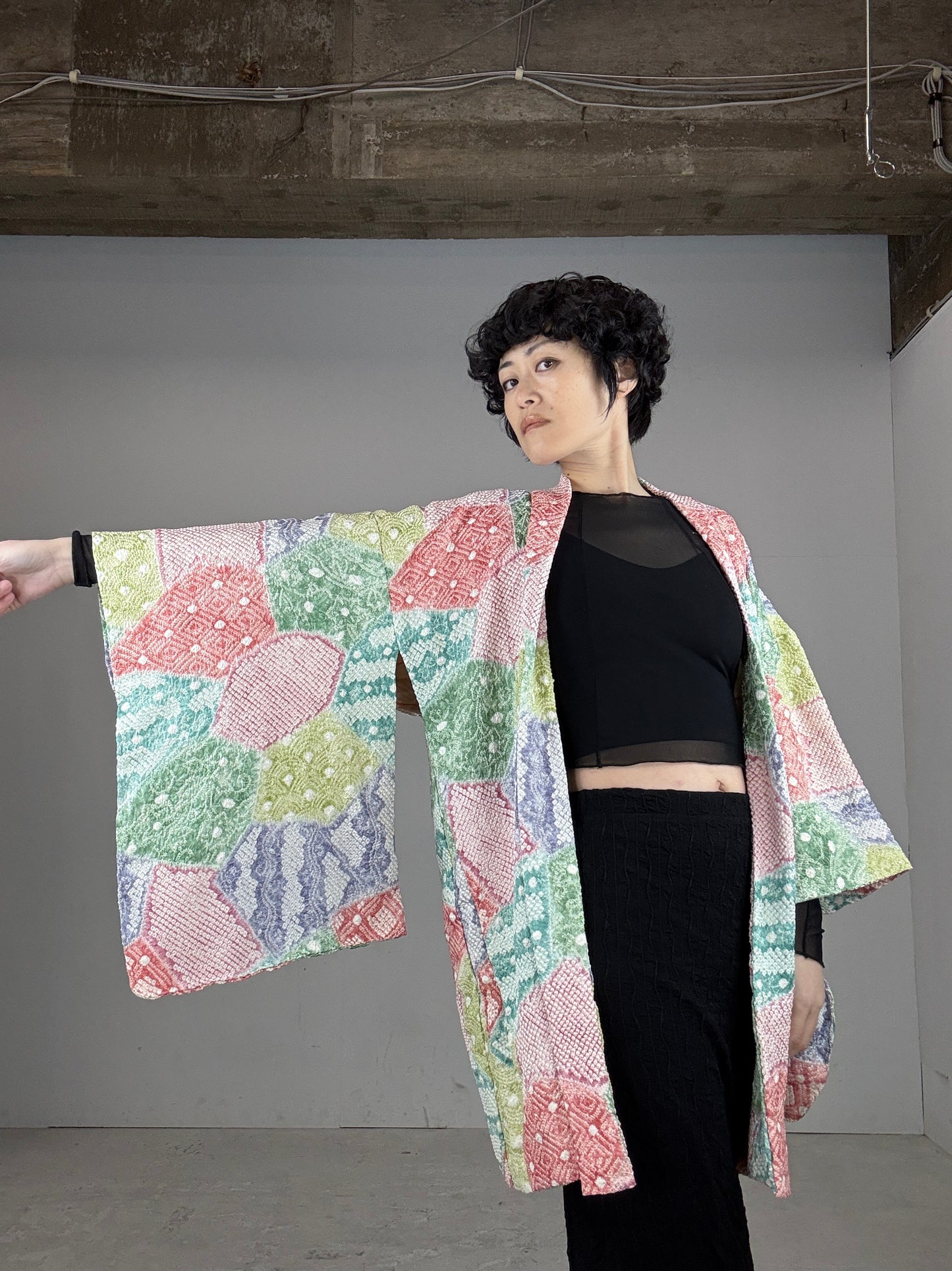 VINTAGE SHIBORI HAORI "mix"