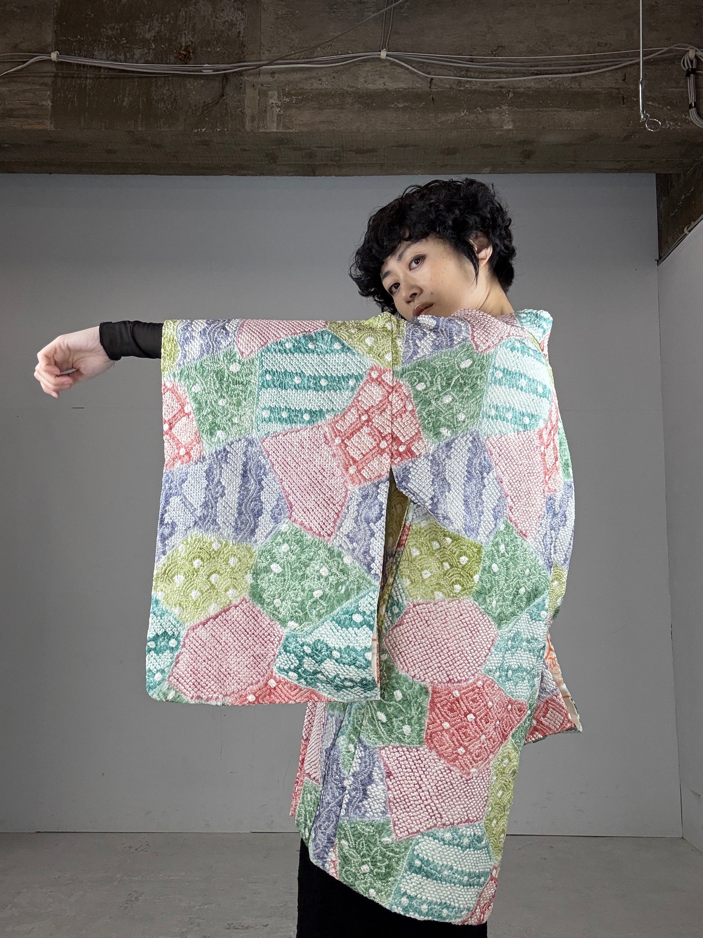 VINTAGE SHIBORI HAORI "mix"