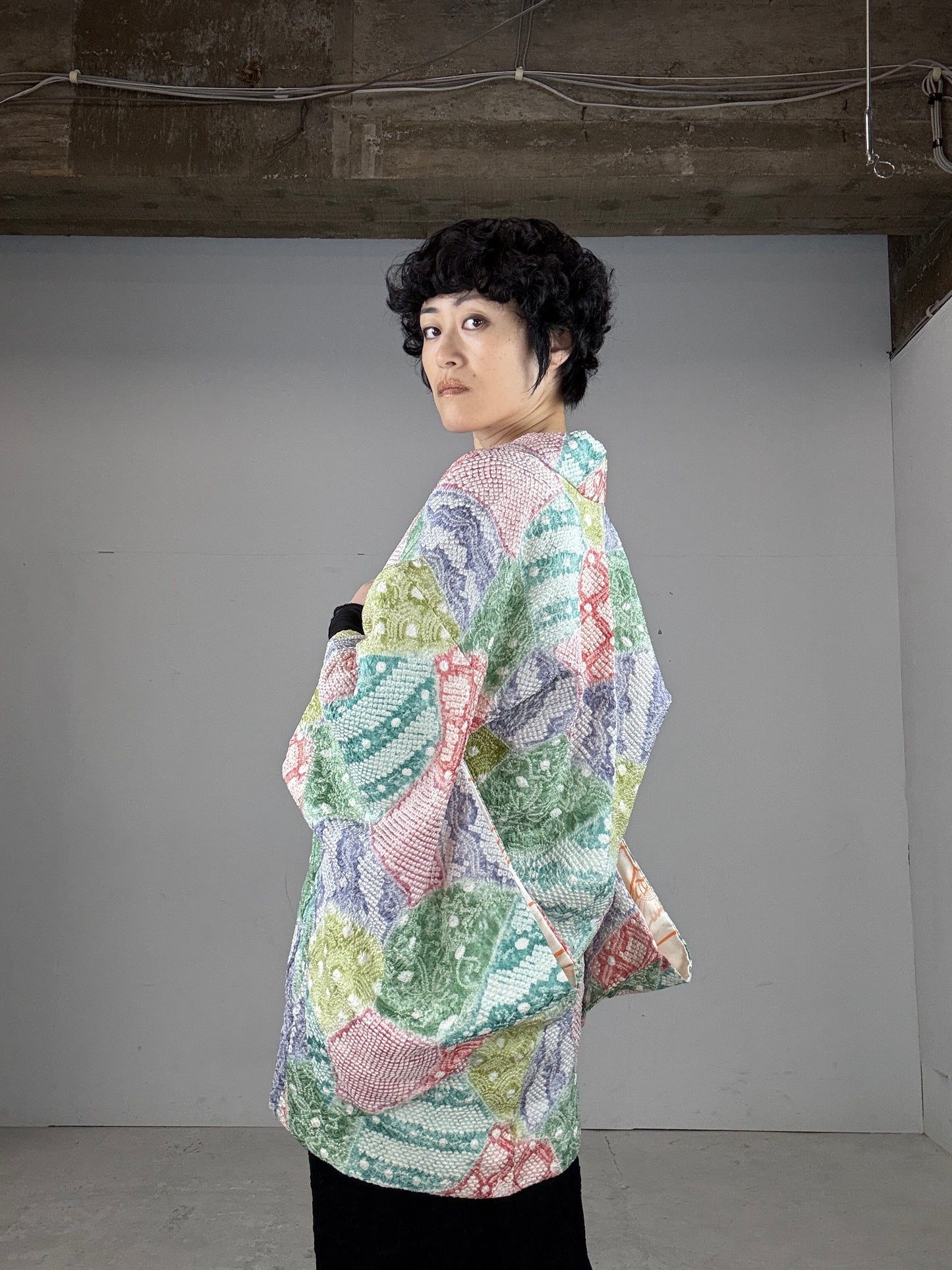 VINTAGE SHIBORI HAORI "mix"