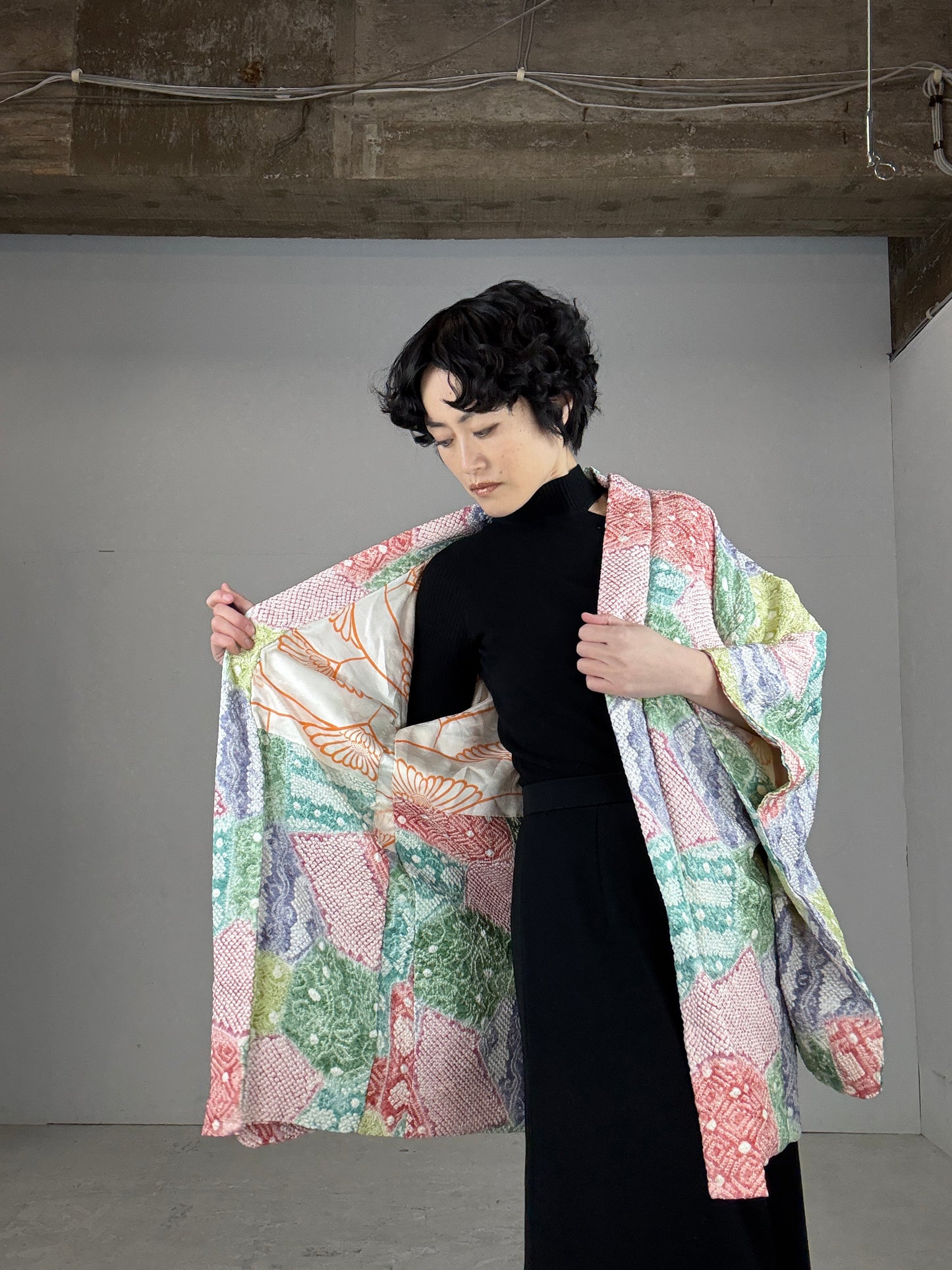 VINTAGE SHIBORI HAORI "mix"