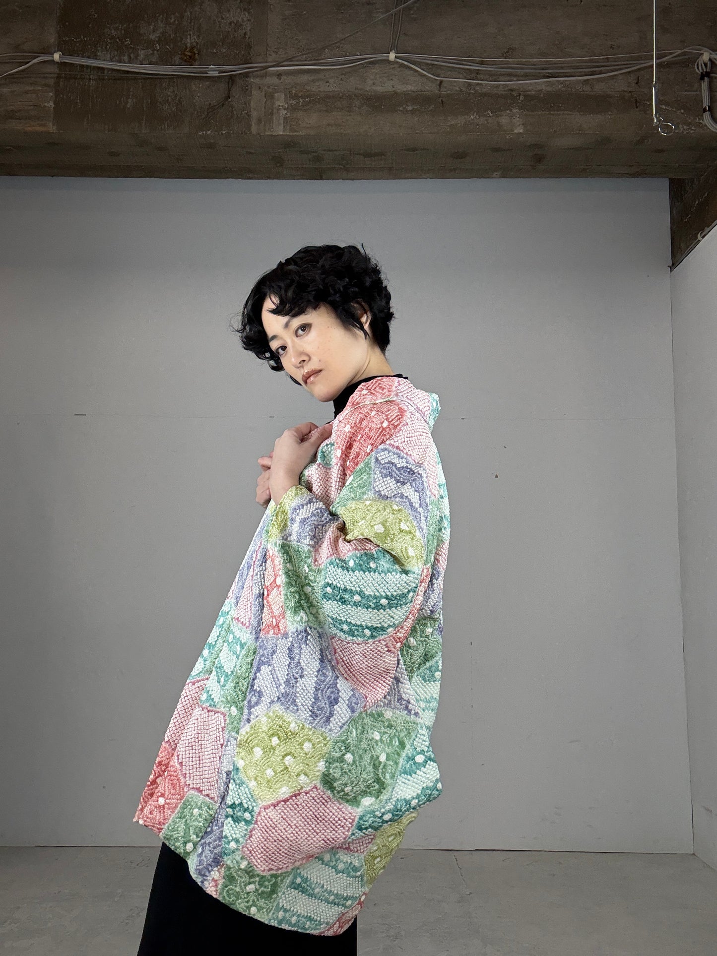 VINTAGE SHIBORI HAORI "mix"