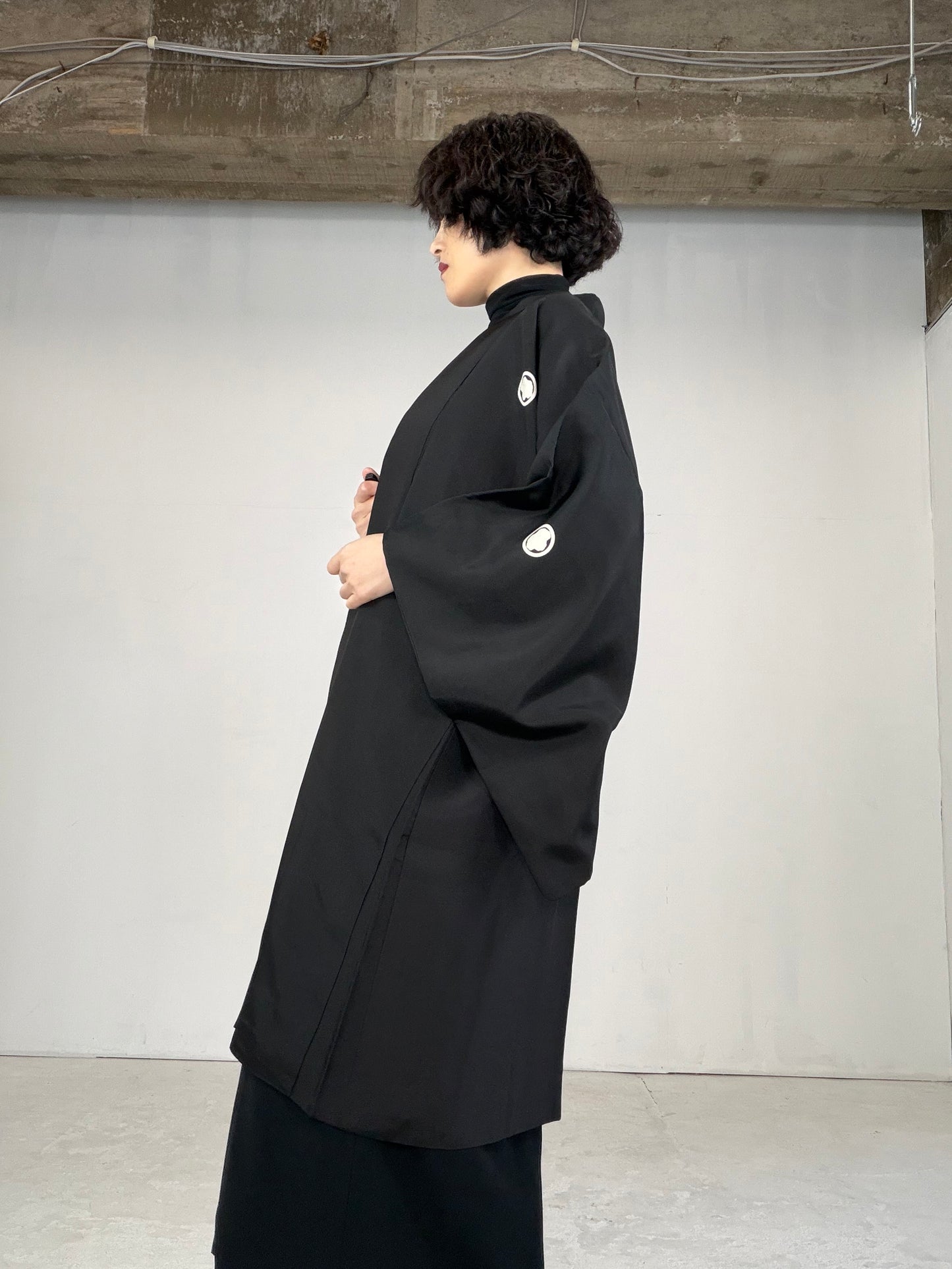 VINTAGE KUROMONTSUKI HAORI "tiger, KUR103" *damage