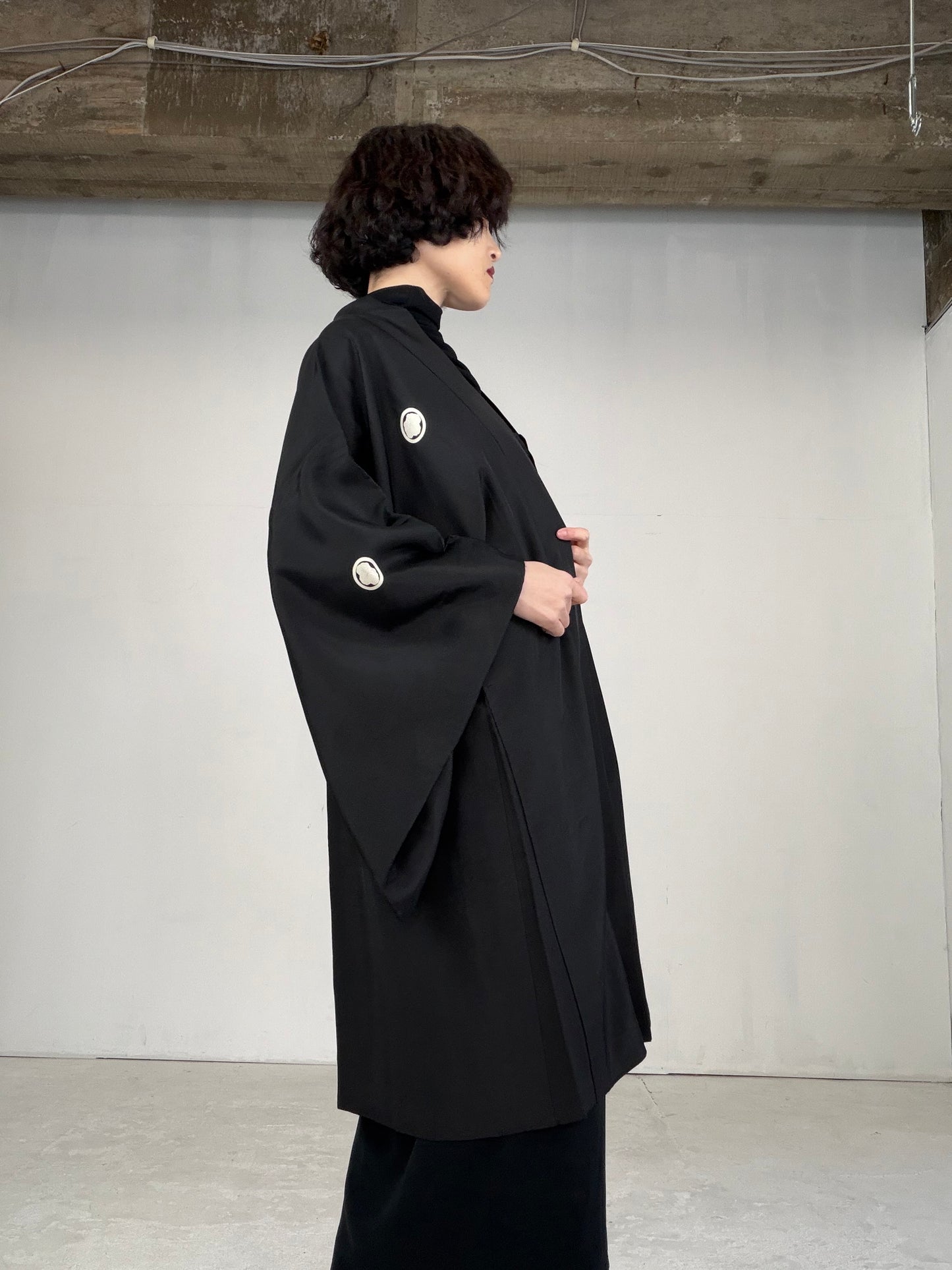 VINTAGE KUROMONTSUKI HAORI "tiger, KUR103" *damage