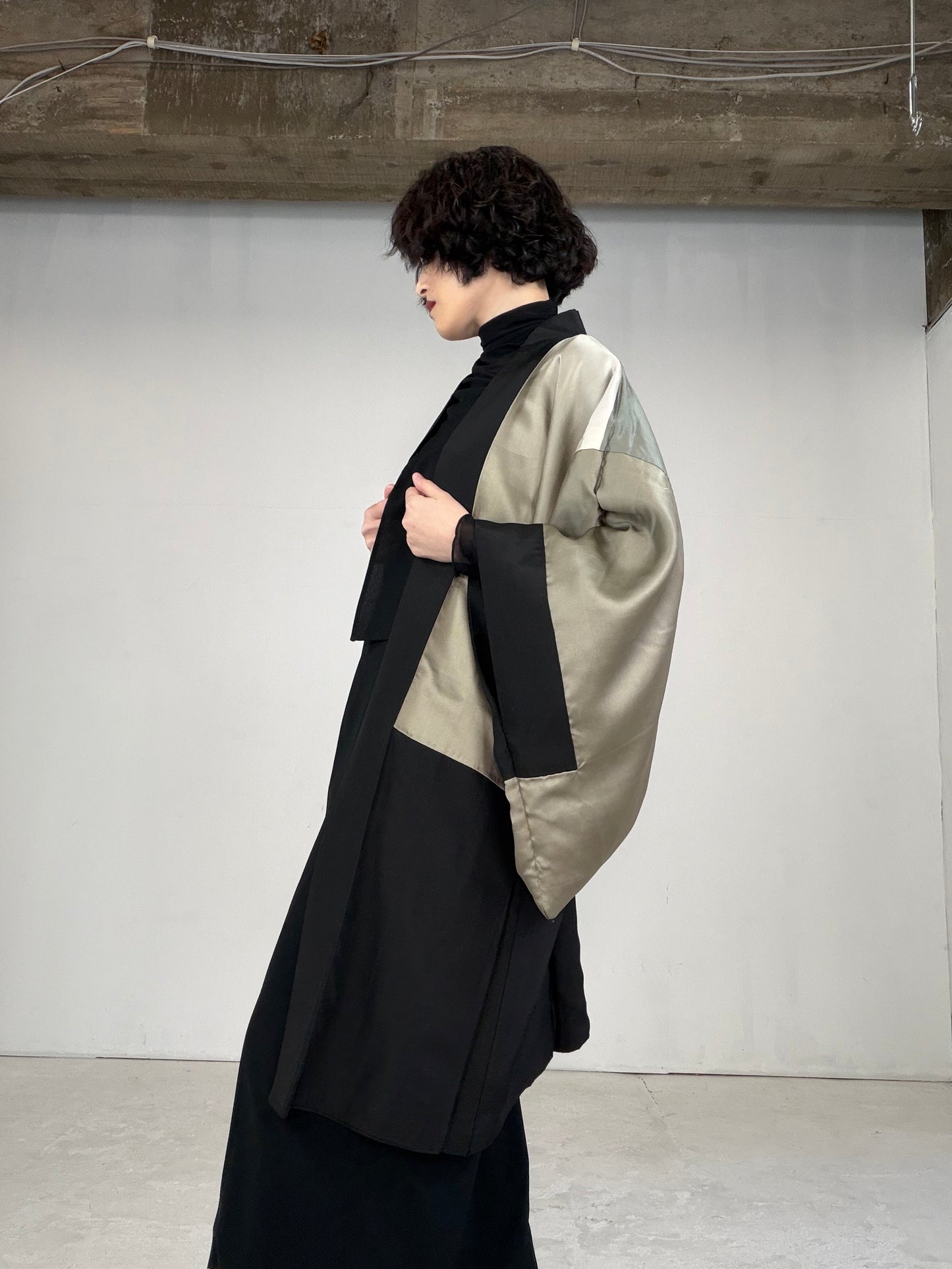 VINTAGE KUROMONTSUKI HAORI "tiger, KUR103" *damage