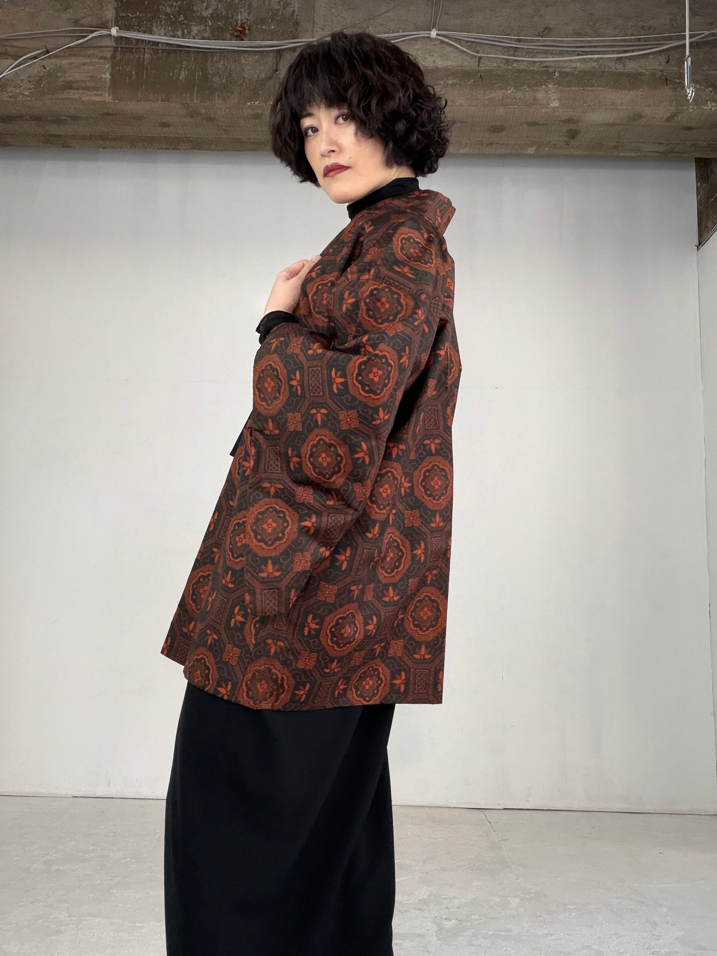 VINTAGE KAWAII HAORI "brown, KAW109"