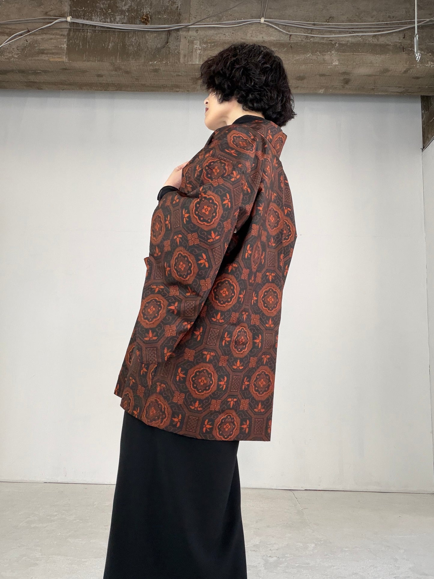 VINTAGE KAWAII HAORI "brown, KAW109"