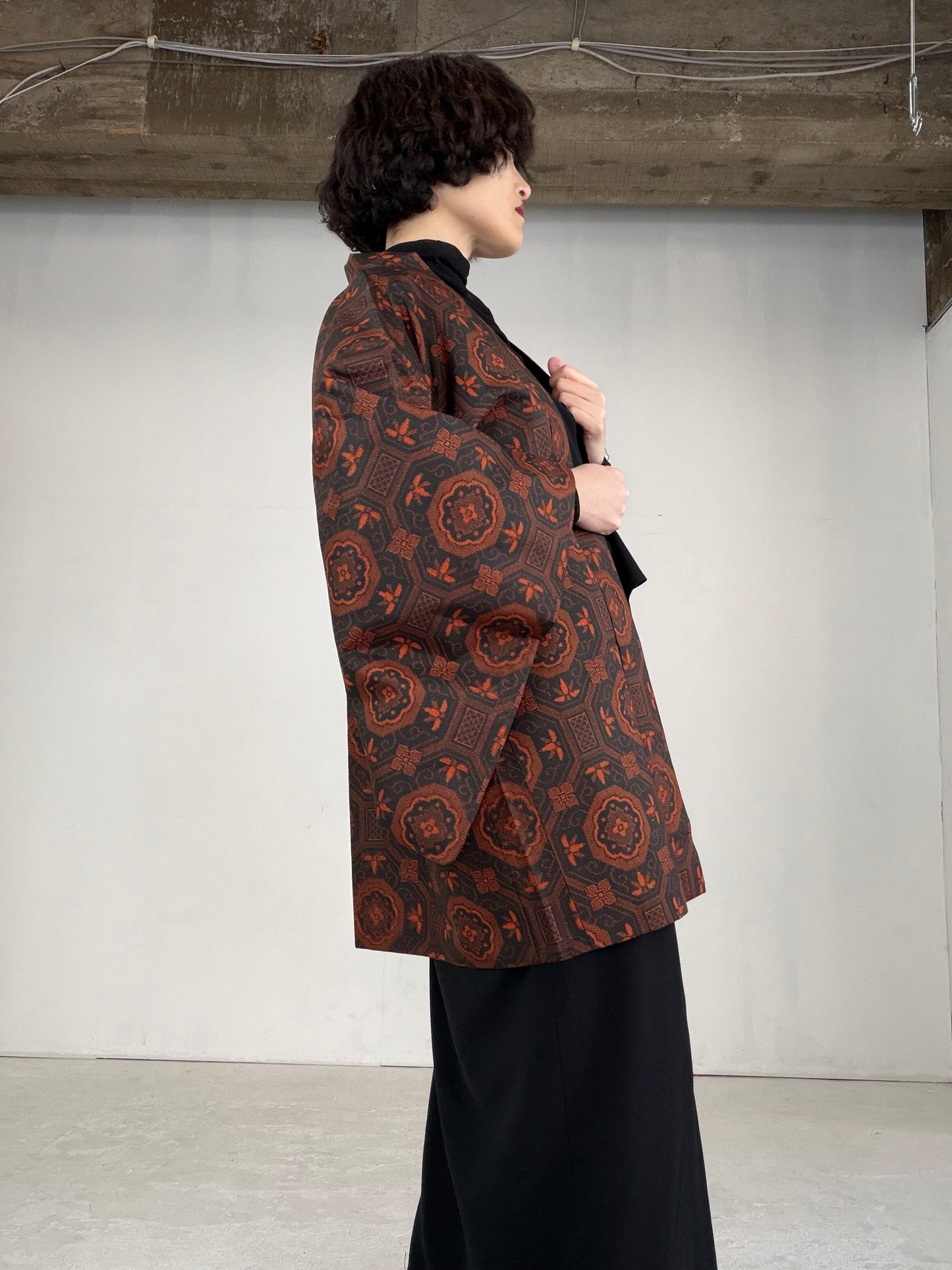 VINTAGE KAWAII HAORI "brown, KAW109"