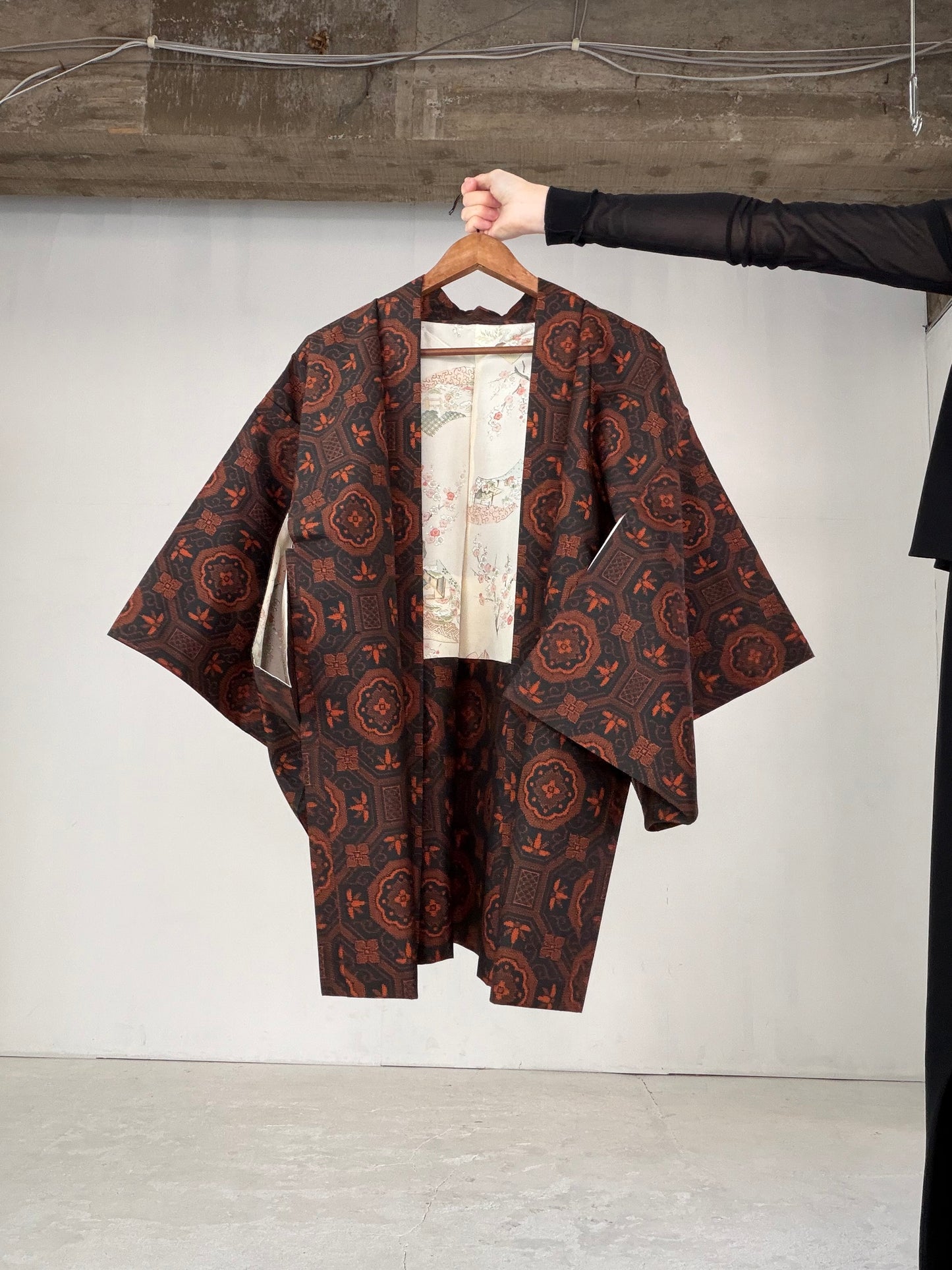 VINTAGE KAWAII HAORI "brown, KAW109"