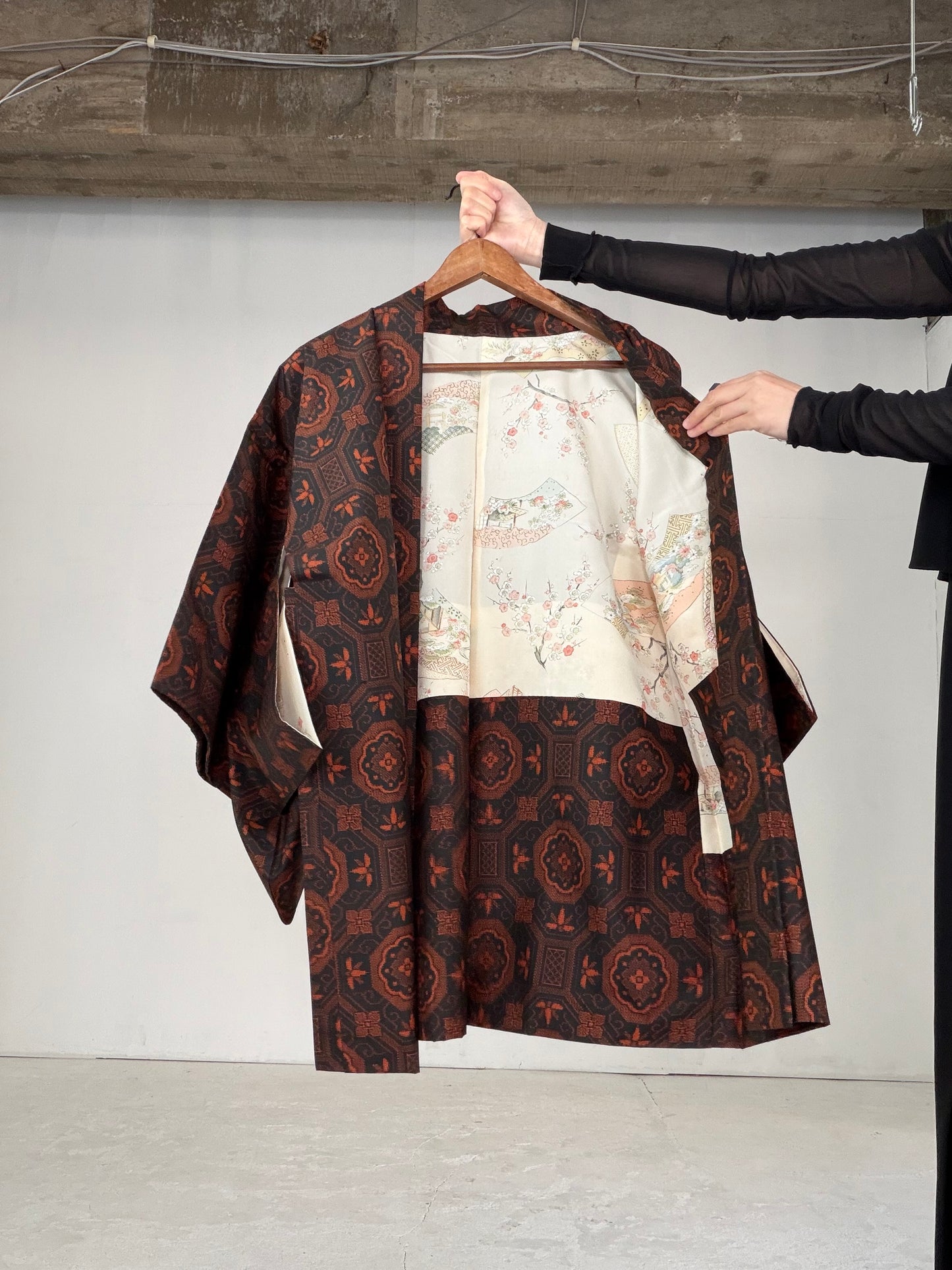 VINTAGE KAWAII HAORI "brown, KAW109"