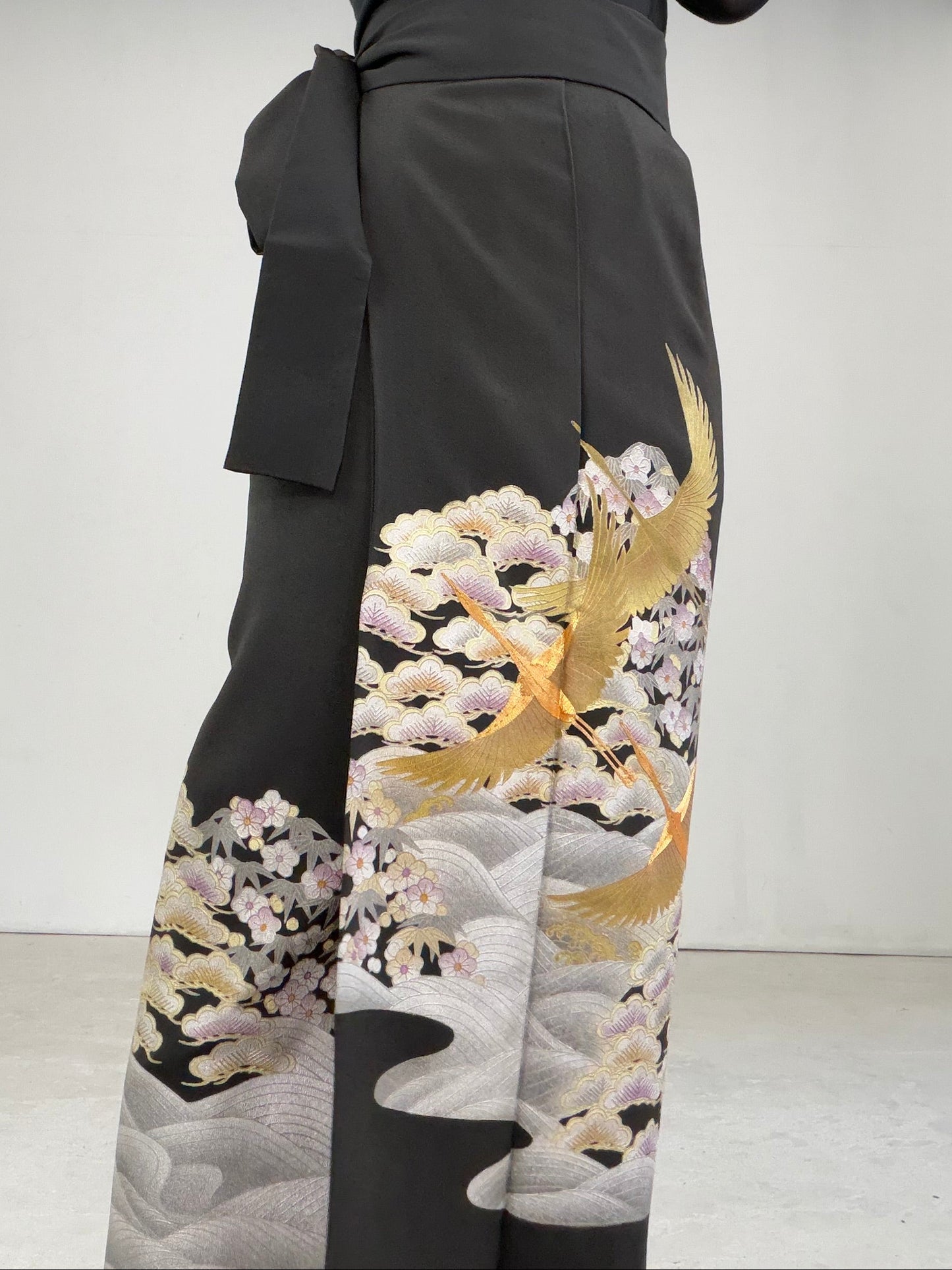EDO-ZUMA SKIRT UPCYCLED FROM JAPANESE KIMONO "EDO021"