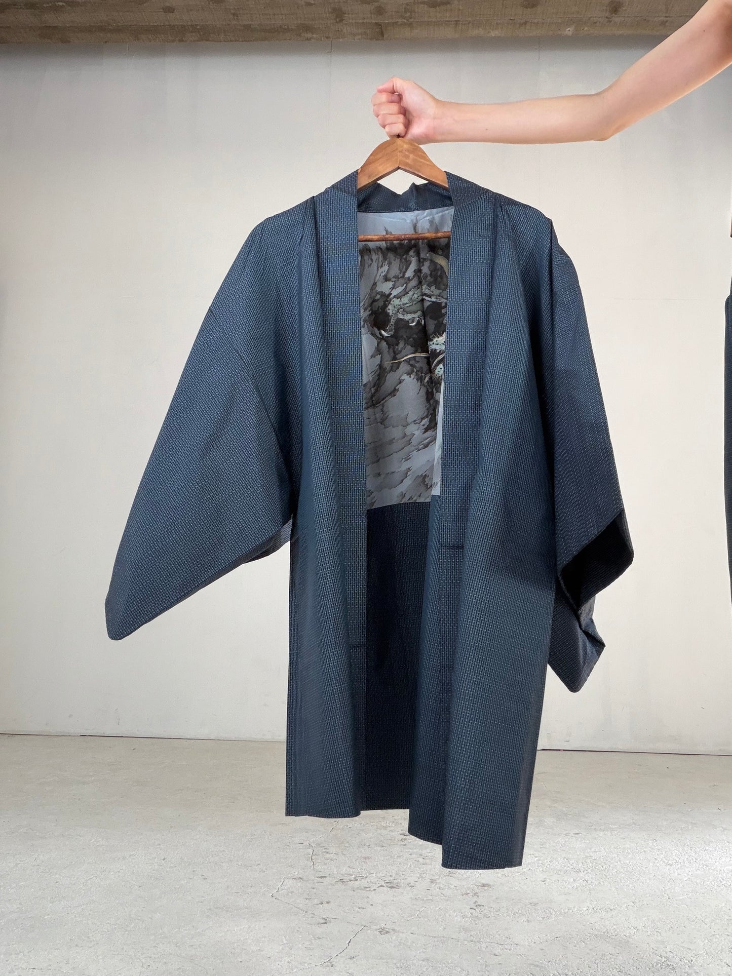 Vintage Oshima Tsumugi Haori & Kimono Pants Set "ASB013" — Upcycled from Japanese Kimono