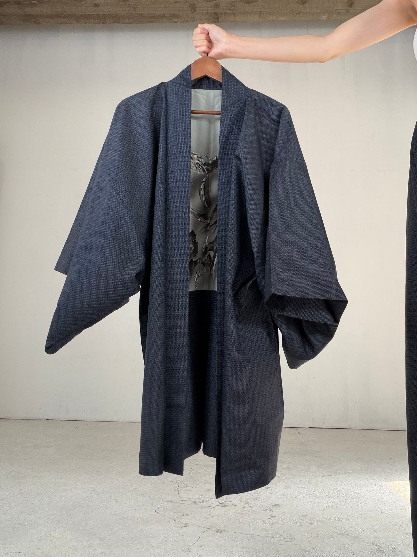 Vintage Oshima Tsumugi Haori & Kimono Pants Set "ASB012" — Upcycled from Japanese Kimono