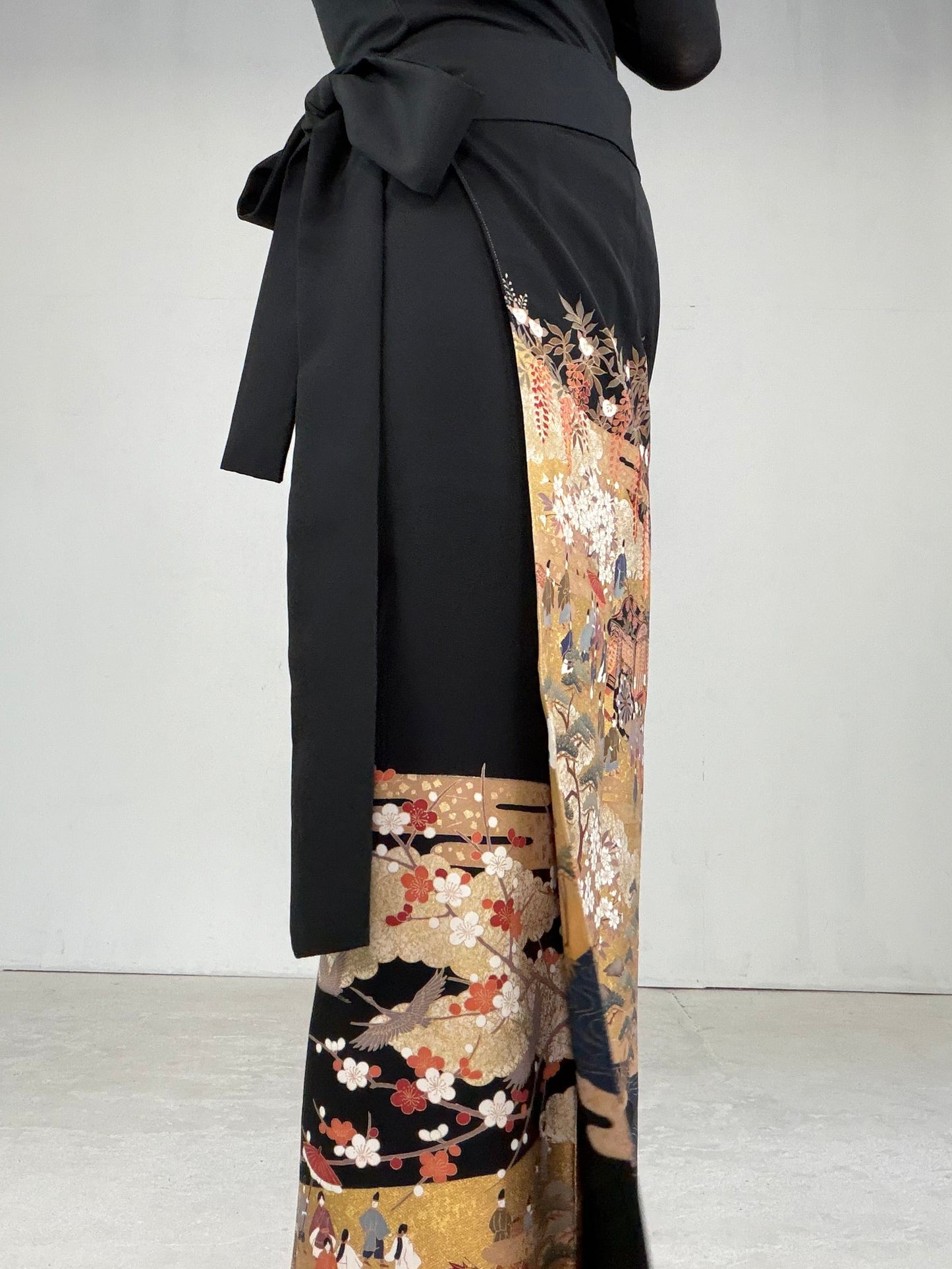 EDO-ZUMA SKIRT UPCYCLED FROM JAPANESE KIMONO "EDO025"