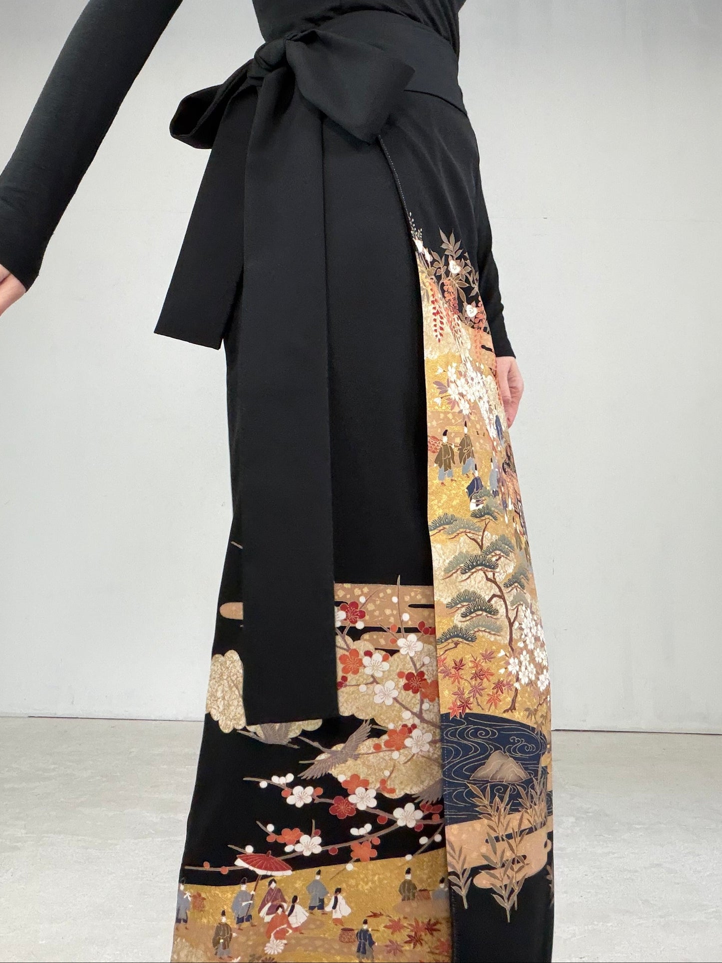 EDO-ZUMA SKIRT UPCYCLED FROM JAPANESE KIMONO "EDO025"