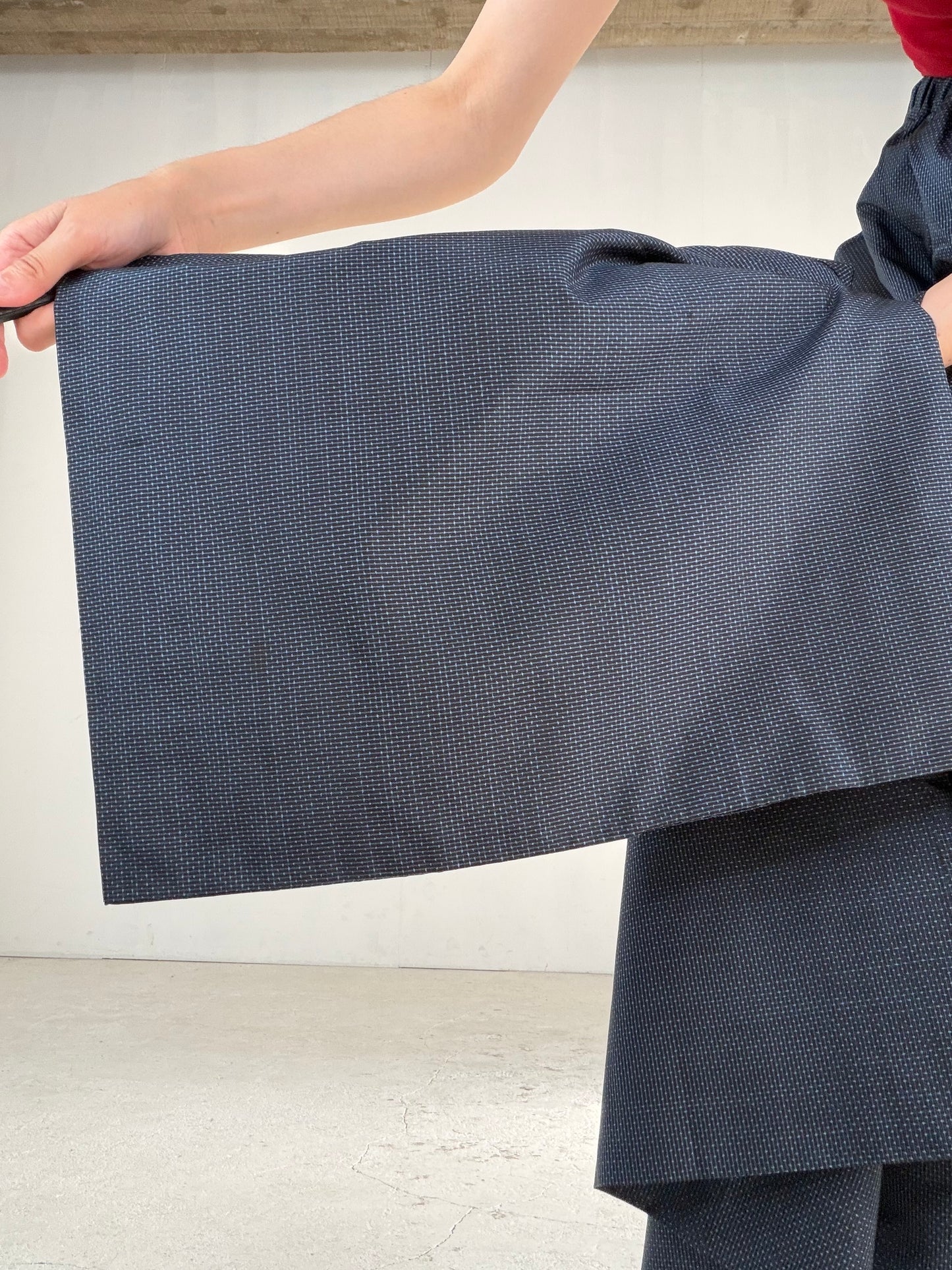 Vintage Oshima Tsumugi Haori & Kimono Pants Set "ASB011" — Upcycled from Japanese Kimono