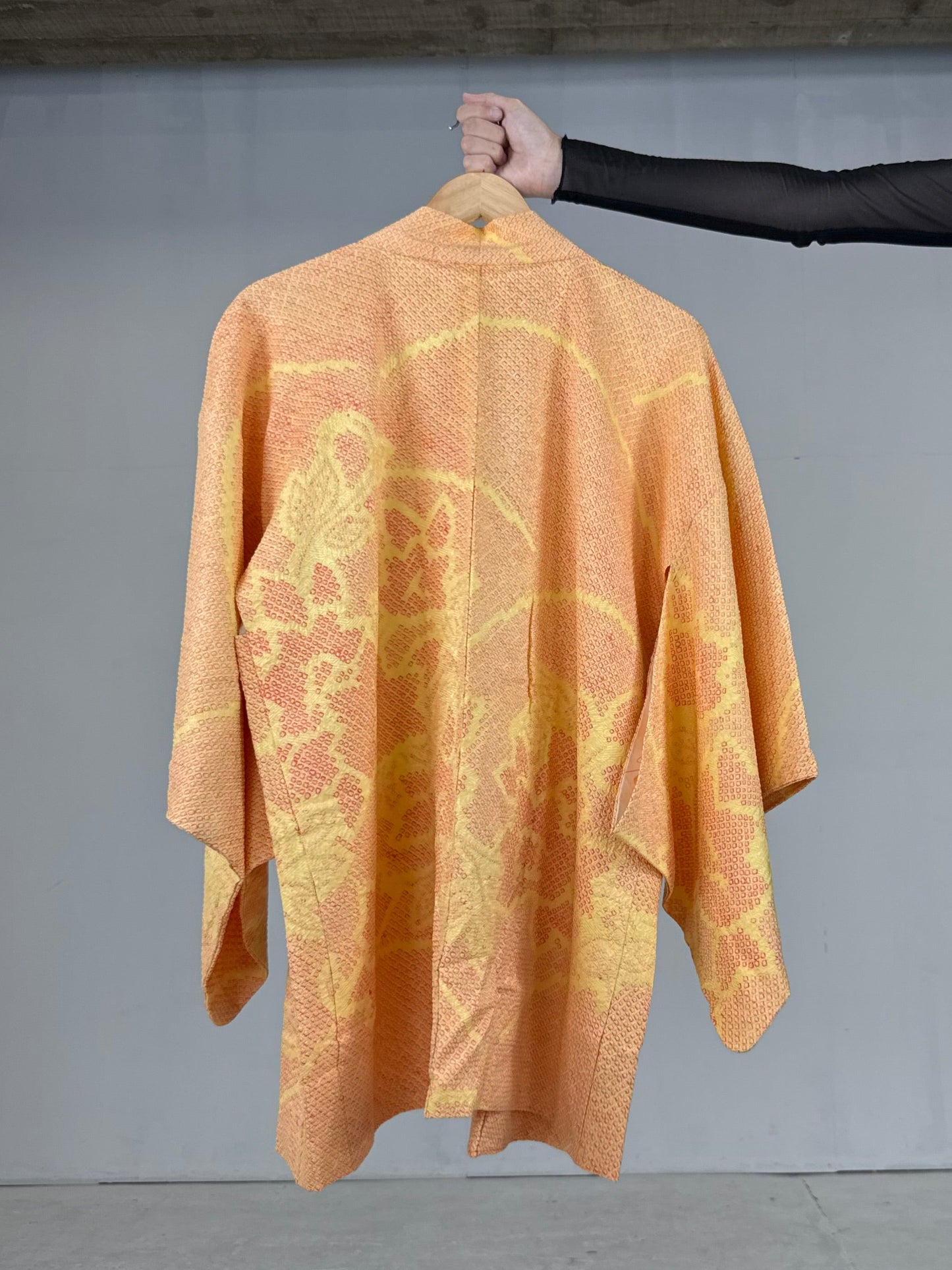 VINTAGE SHIBORI HAORI "yellow"