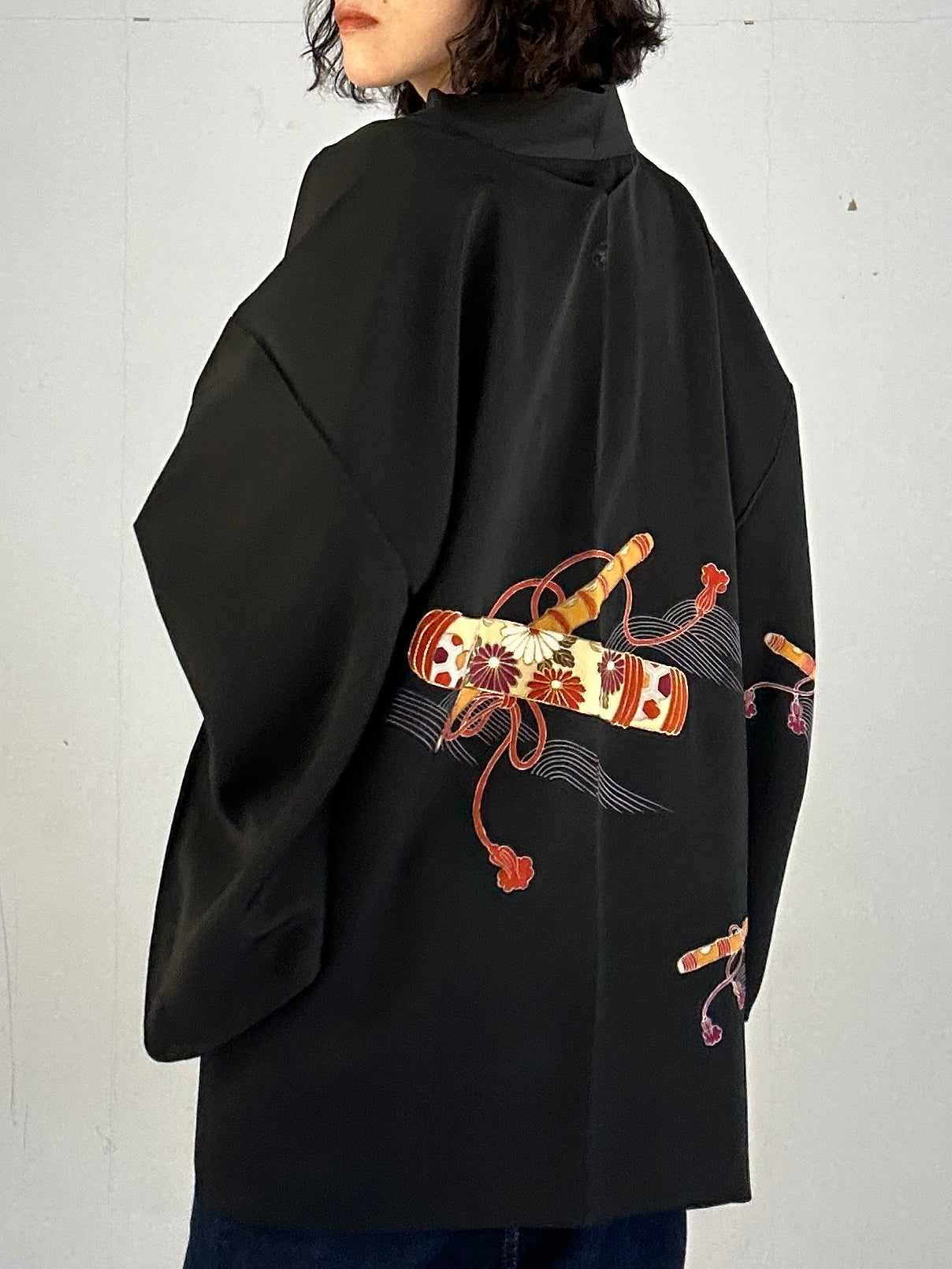 BLACK HAORI – MACHIKO KIMONO Japanese Kimonos, Vintage & Upcycled