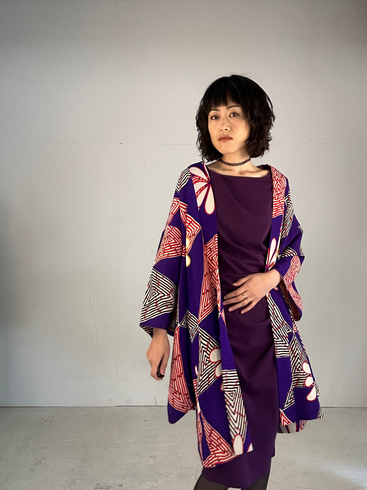 KAWAII HAORI "antique  purple"