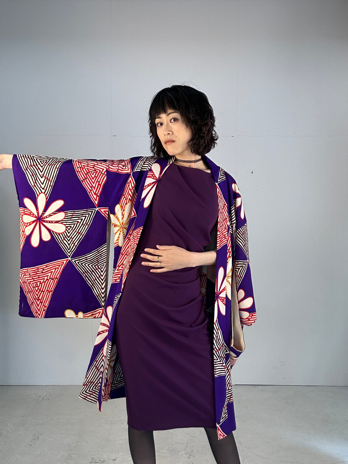 KAWAII HAORI "antique  purple"