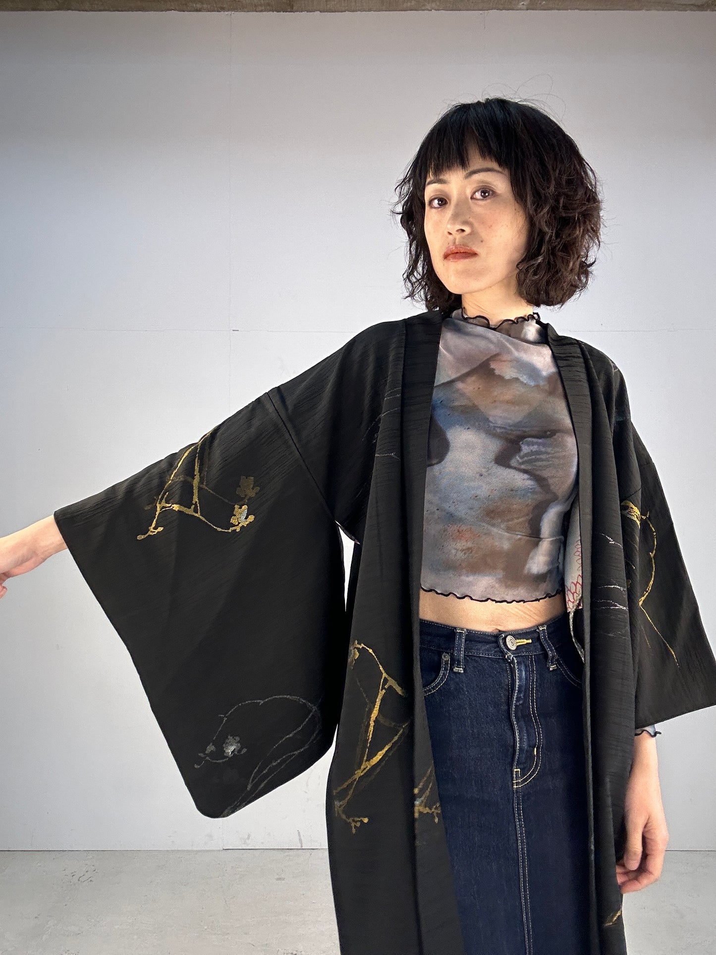 BLACK HAORI "kin sen"