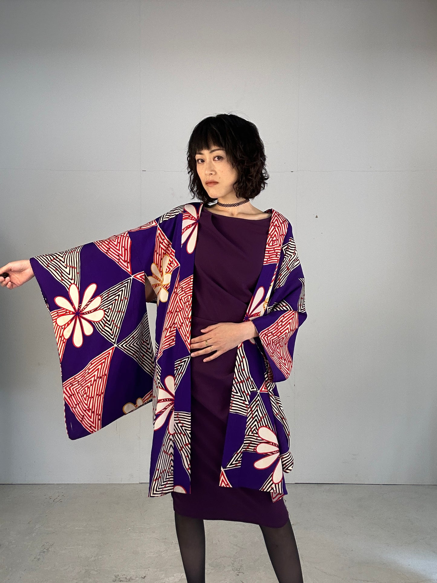 KAWAII HAORI "antique  purple"