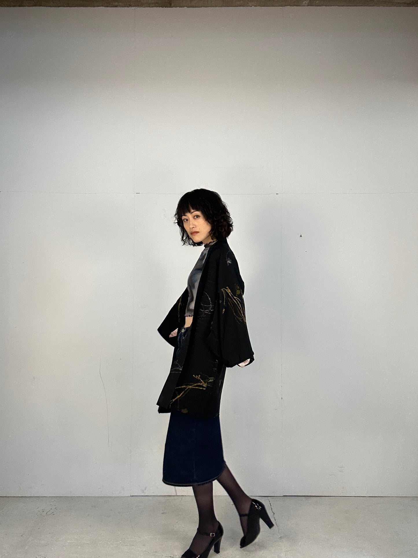 BLACK HAORI "kin sen"