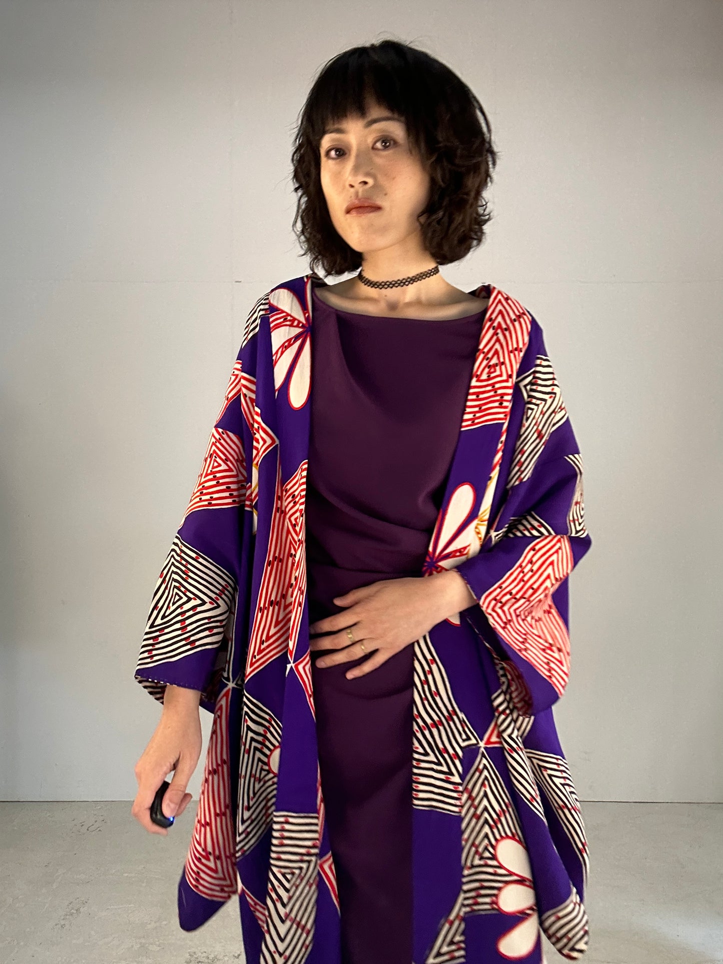 KAWAII HAORI "antique  purple"