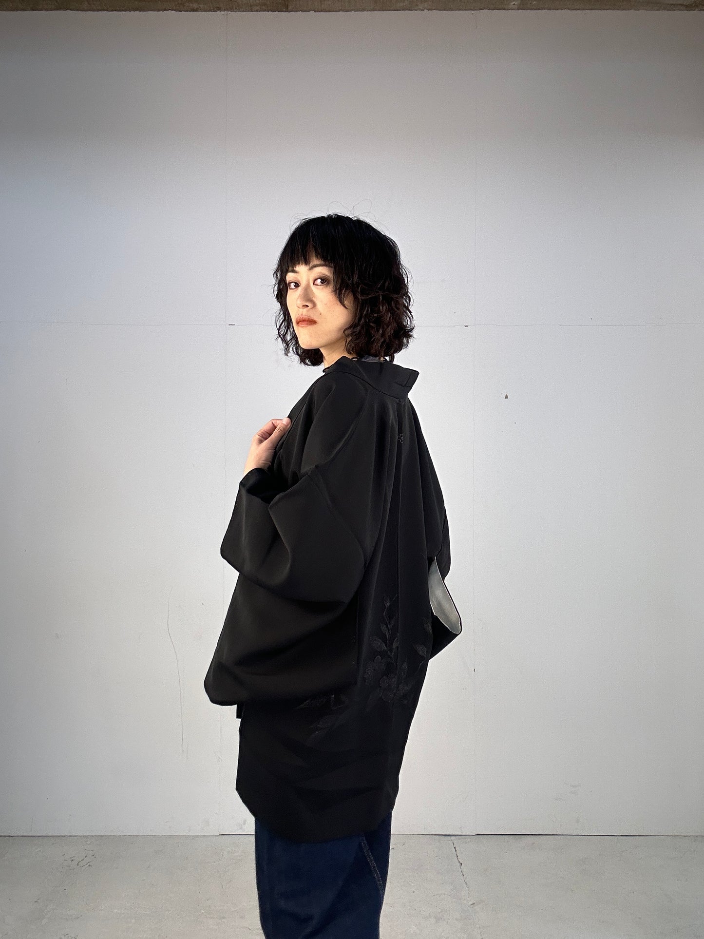 BLACK HAORI "gin hana”