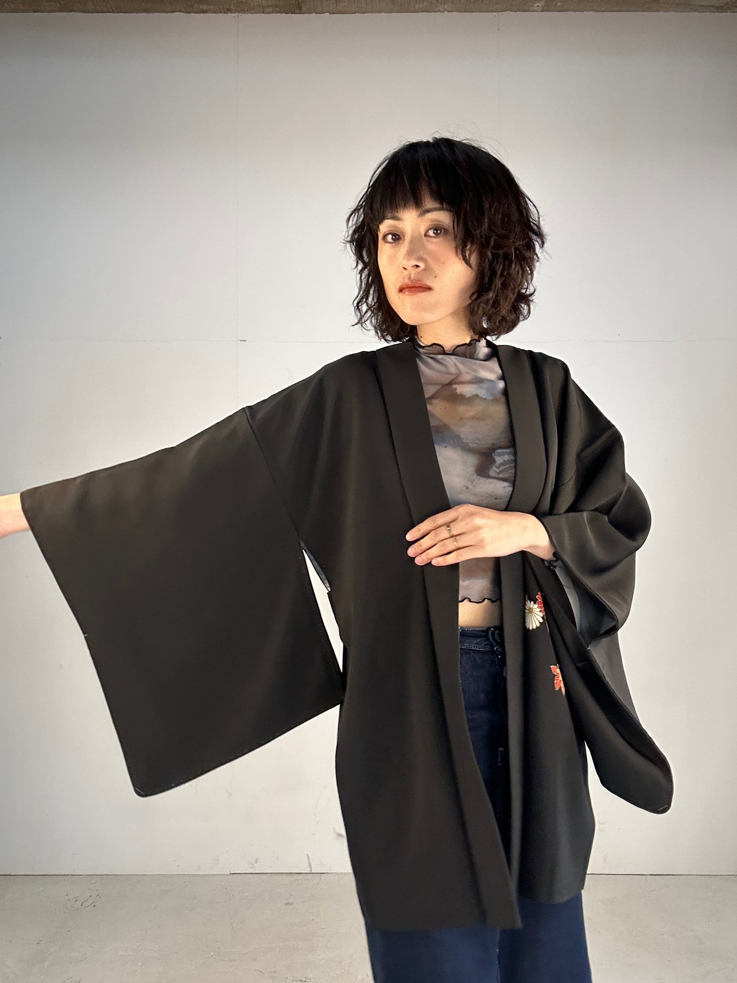 BLACK HAORI "fue to hana"