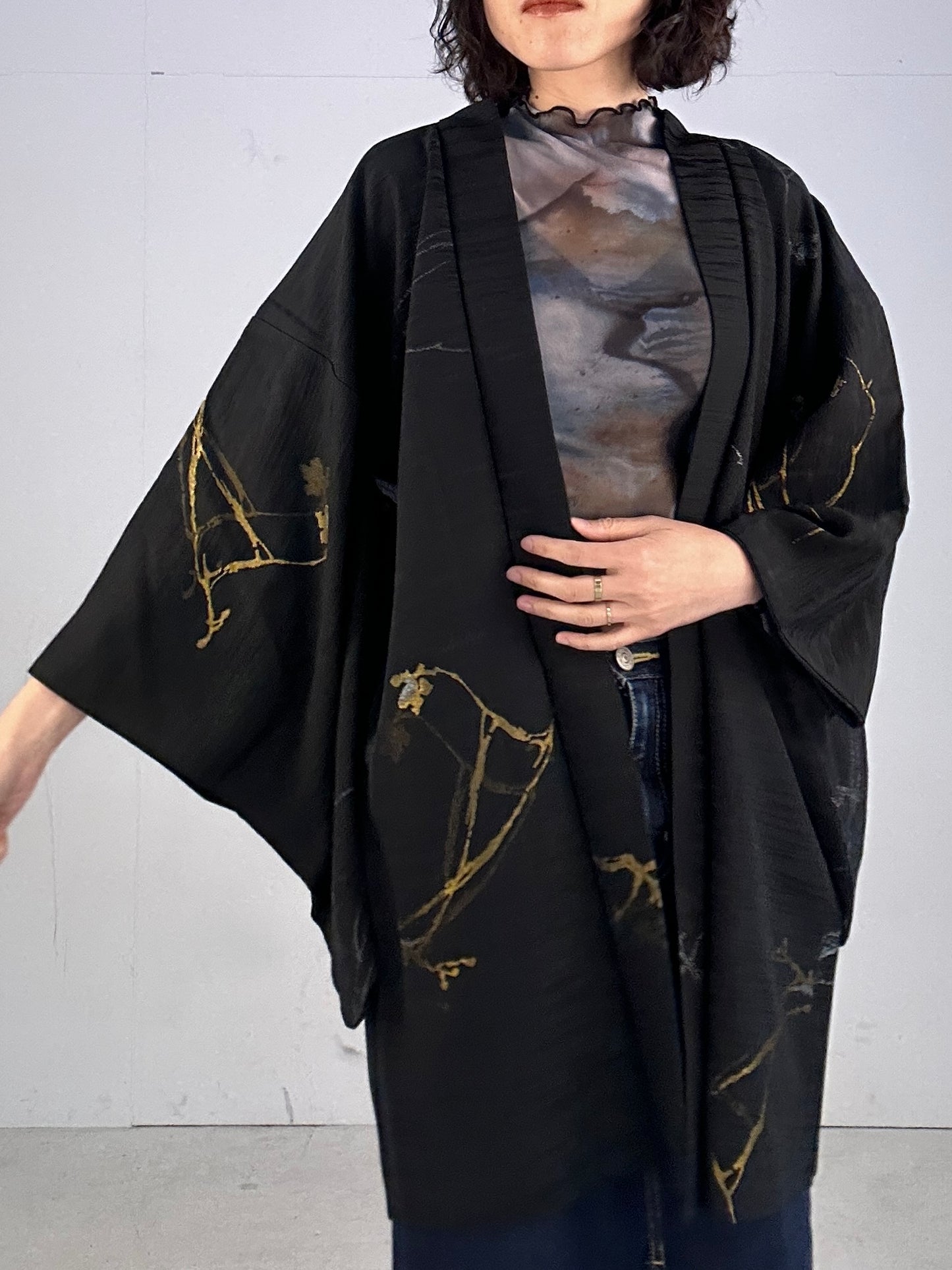 BLACK HAORI "kin sen"