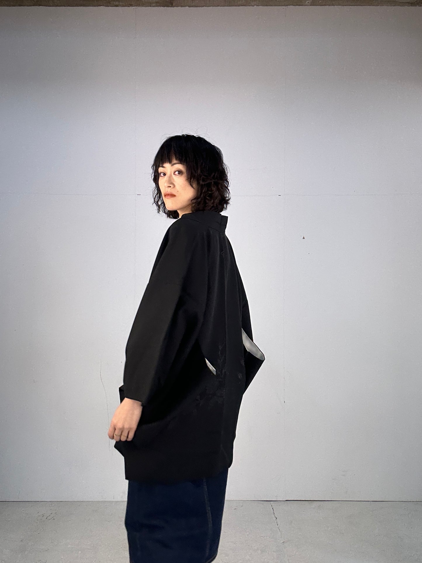 BLACK HAORI "gin hana”